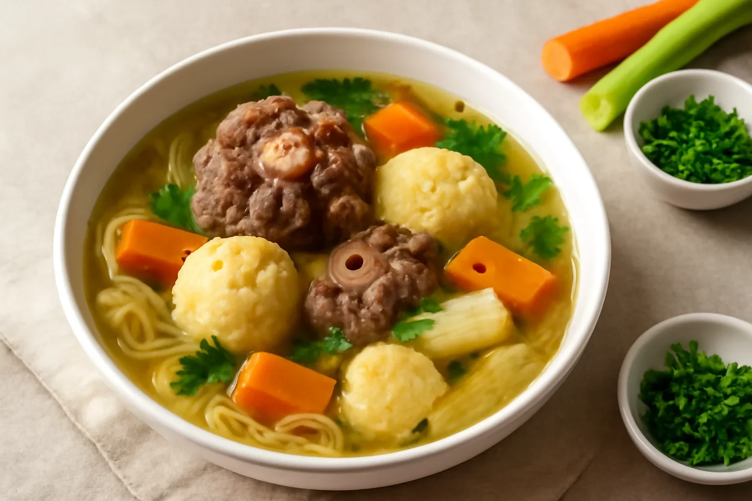 Supă din coadă de vită (cozi de bou, mânzat, vițel)