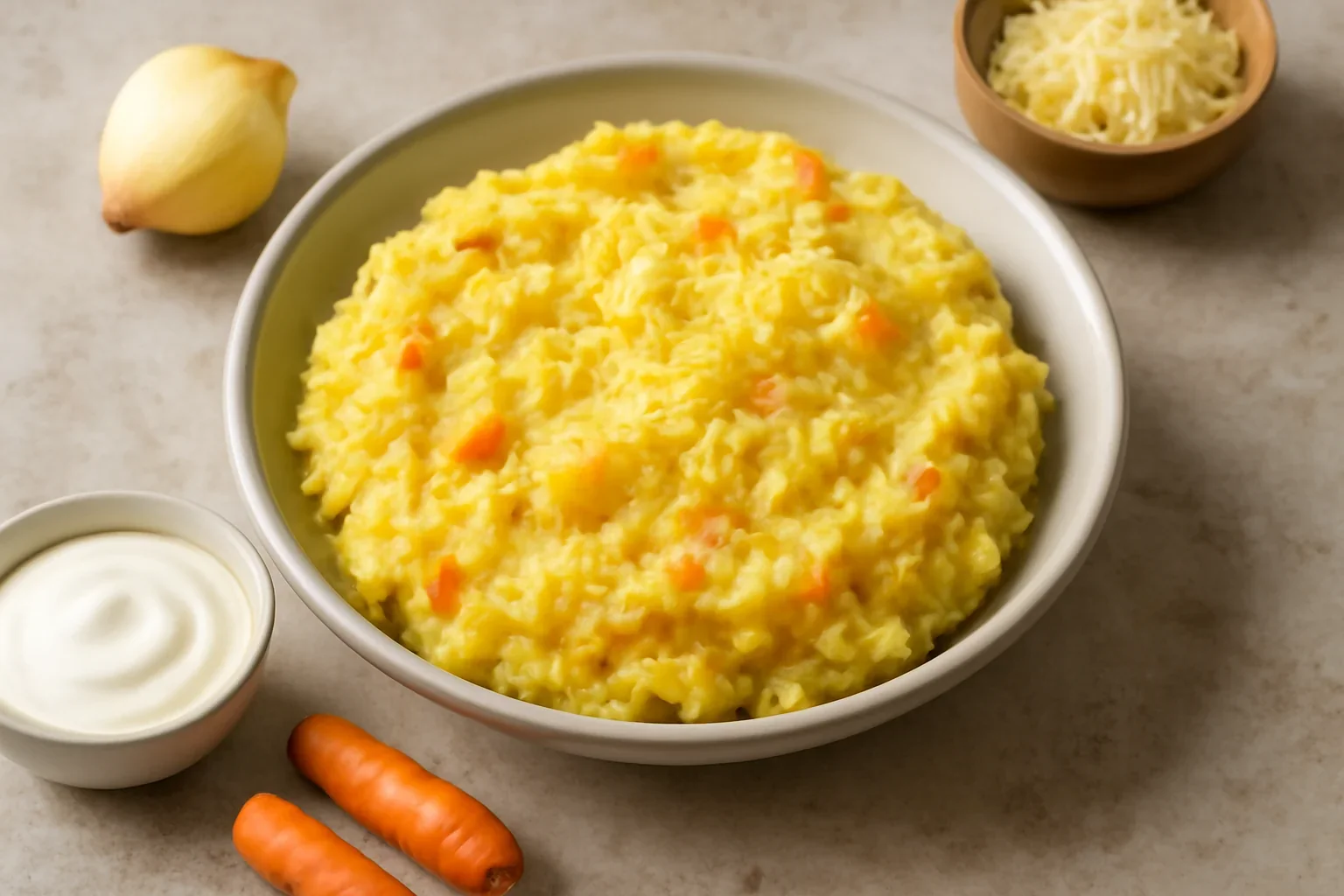 Piure de cartofi cu legume