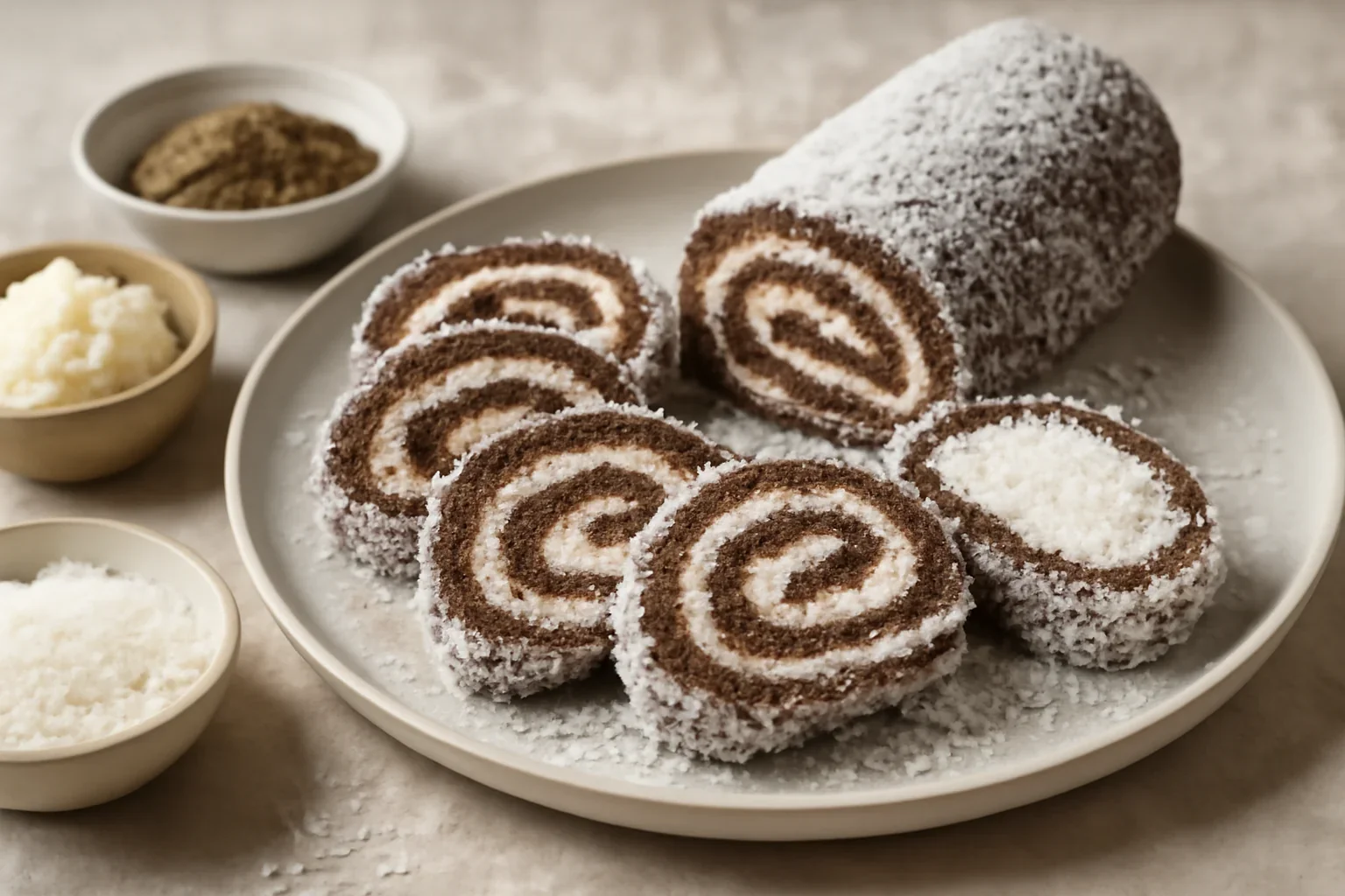 Ruladă de biscuiți cu cocos