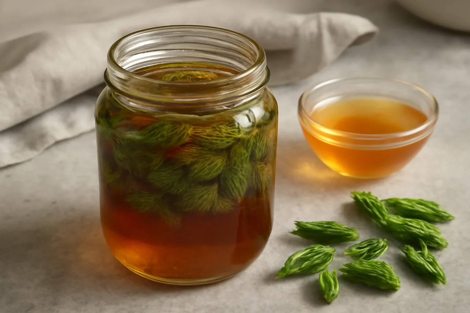 Sirop de muguri de brad cu miere