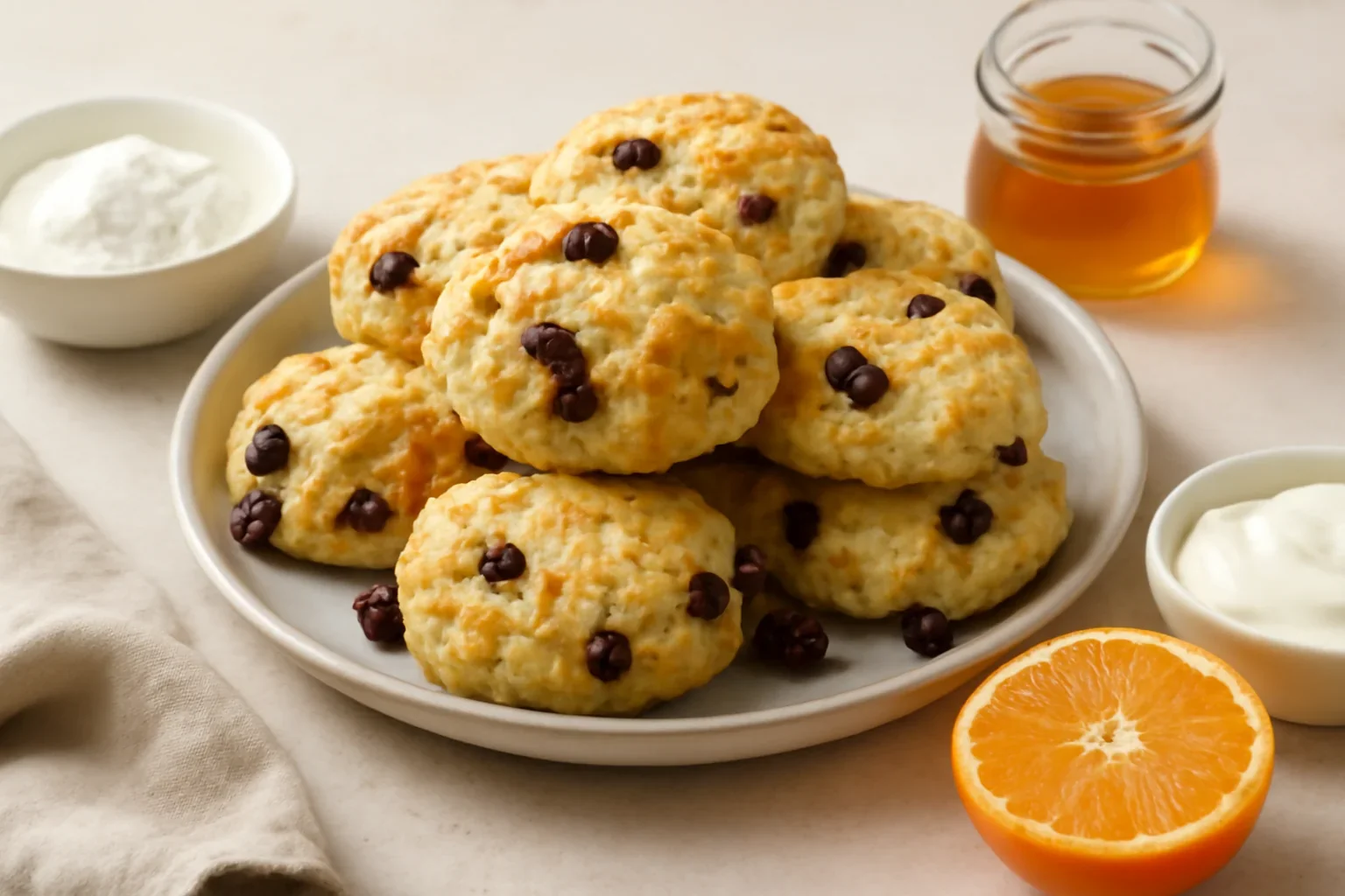 Biscuiti cu portocala si merisoare