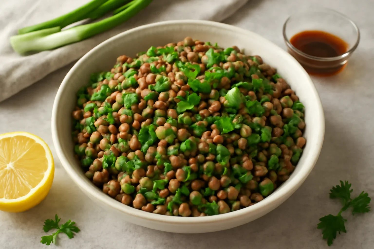 Salata de linte cu ceapa