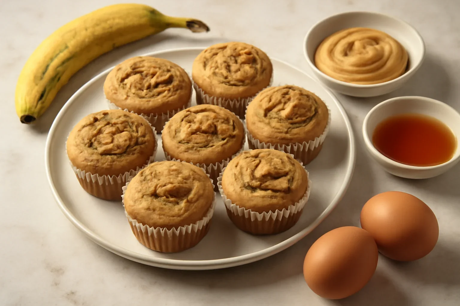 Muffins cu unt de arahide