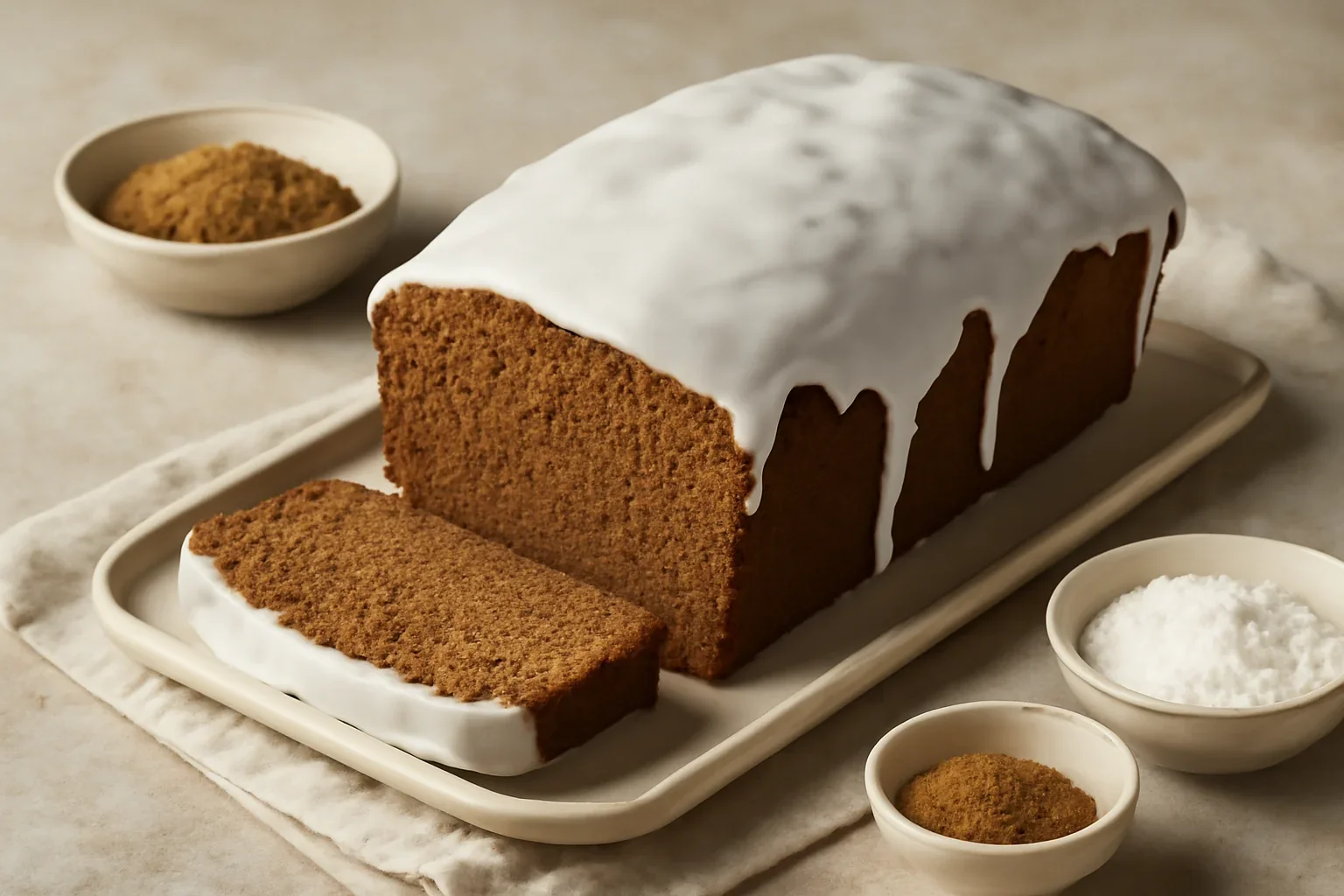 Turtă dulce sub formă de chec – aromată și glazurată