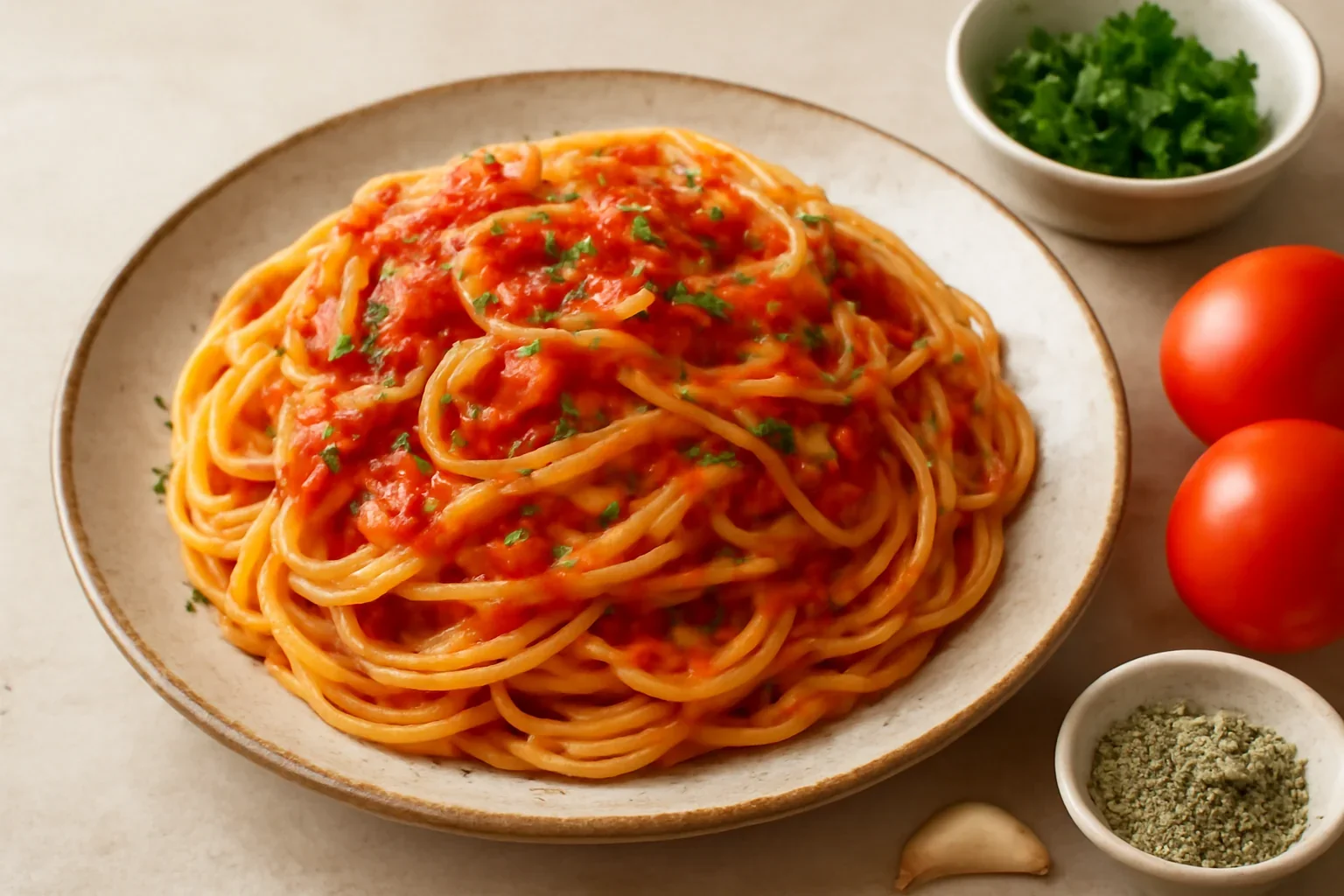 Spaghete cu sos de rosii – reteta de spaghetti alla marinara