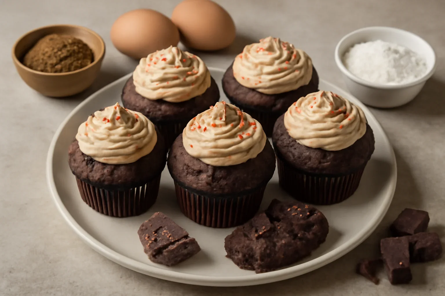 Briose cu ciocolata si cafea