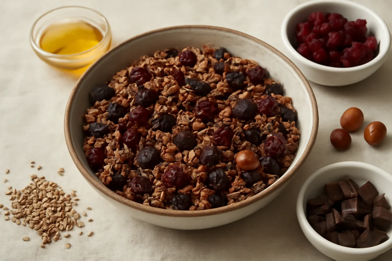 Granola de ciocolată cu merișoare