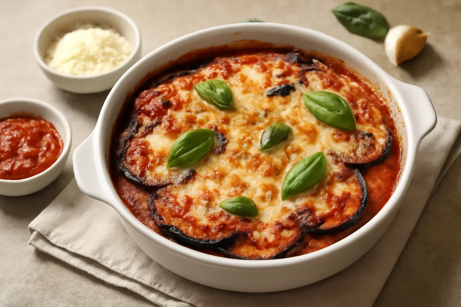 Vinete alla parmigiana reteta italiana de Parmigiana di melanzane