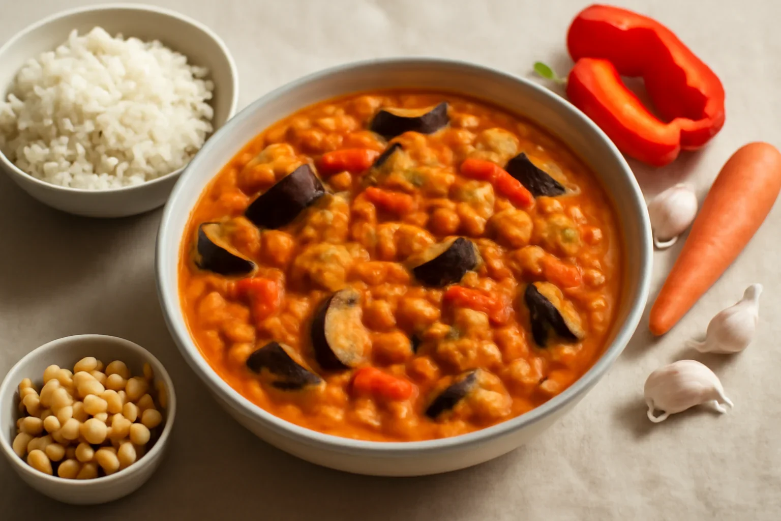 Curry cu vinete – o rețetă lejeră, ușor picantă
