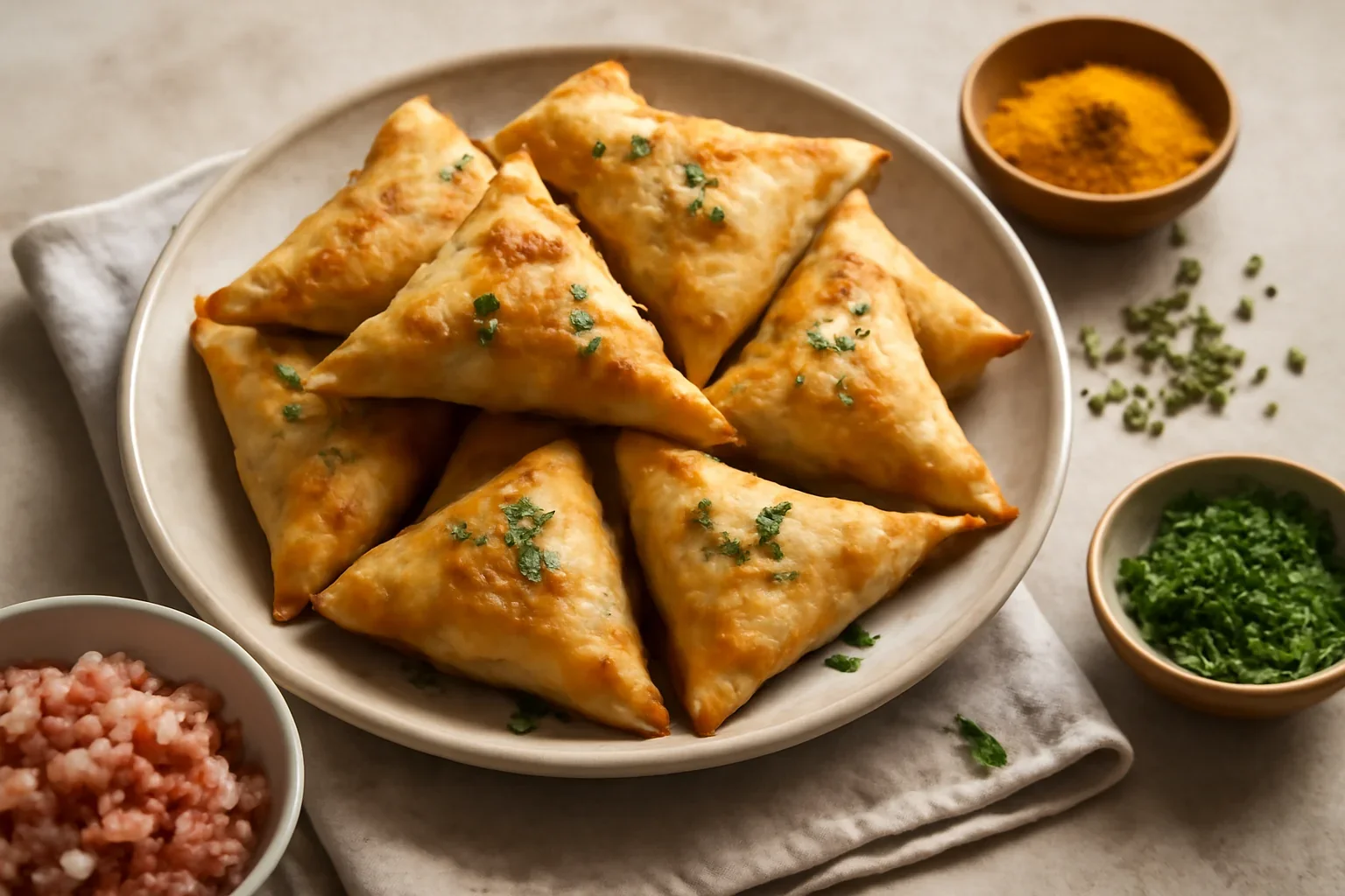 Briouates / Rulouri marocane cu carne tocata