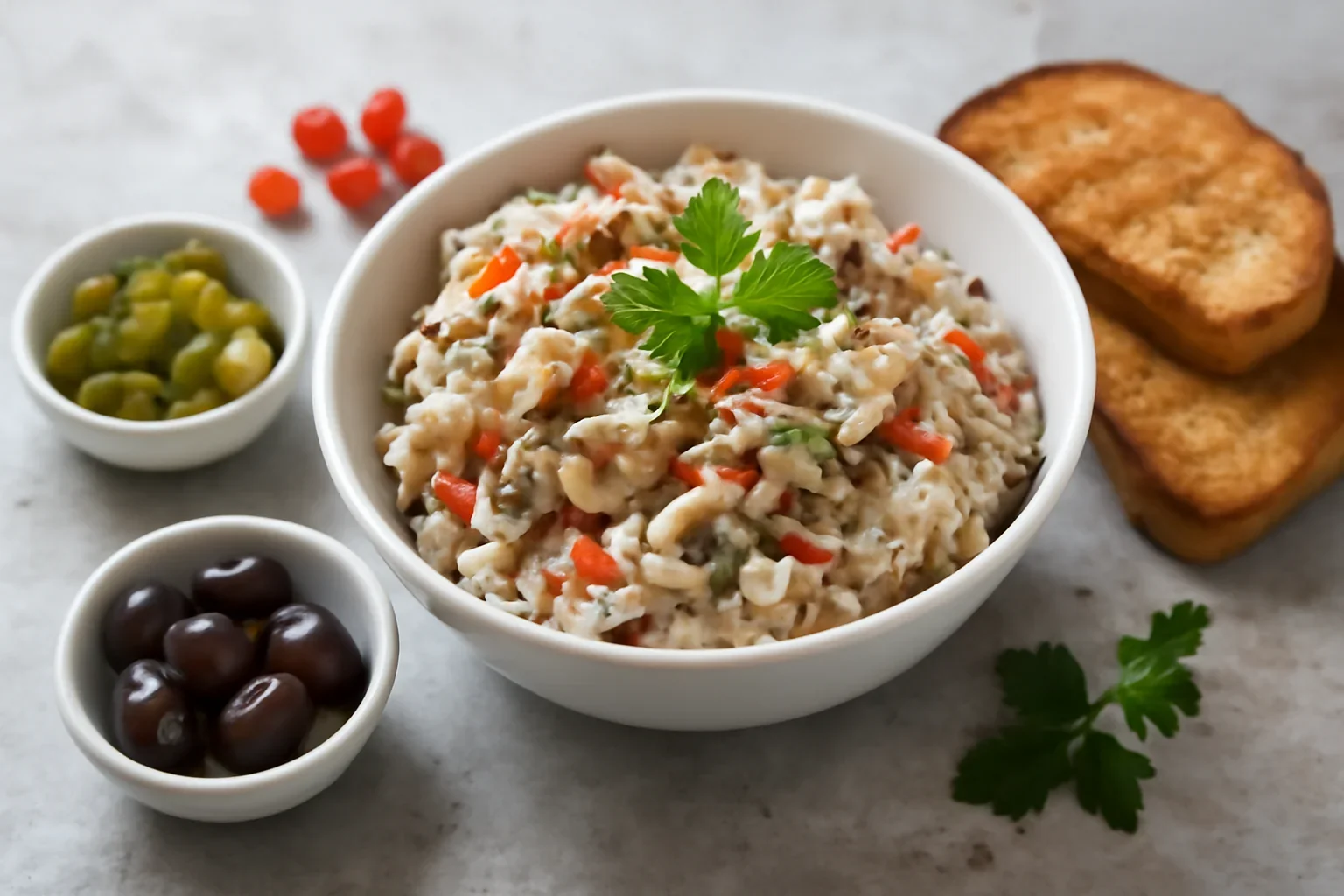 Salata de pui cu maioneza si ciuperci
