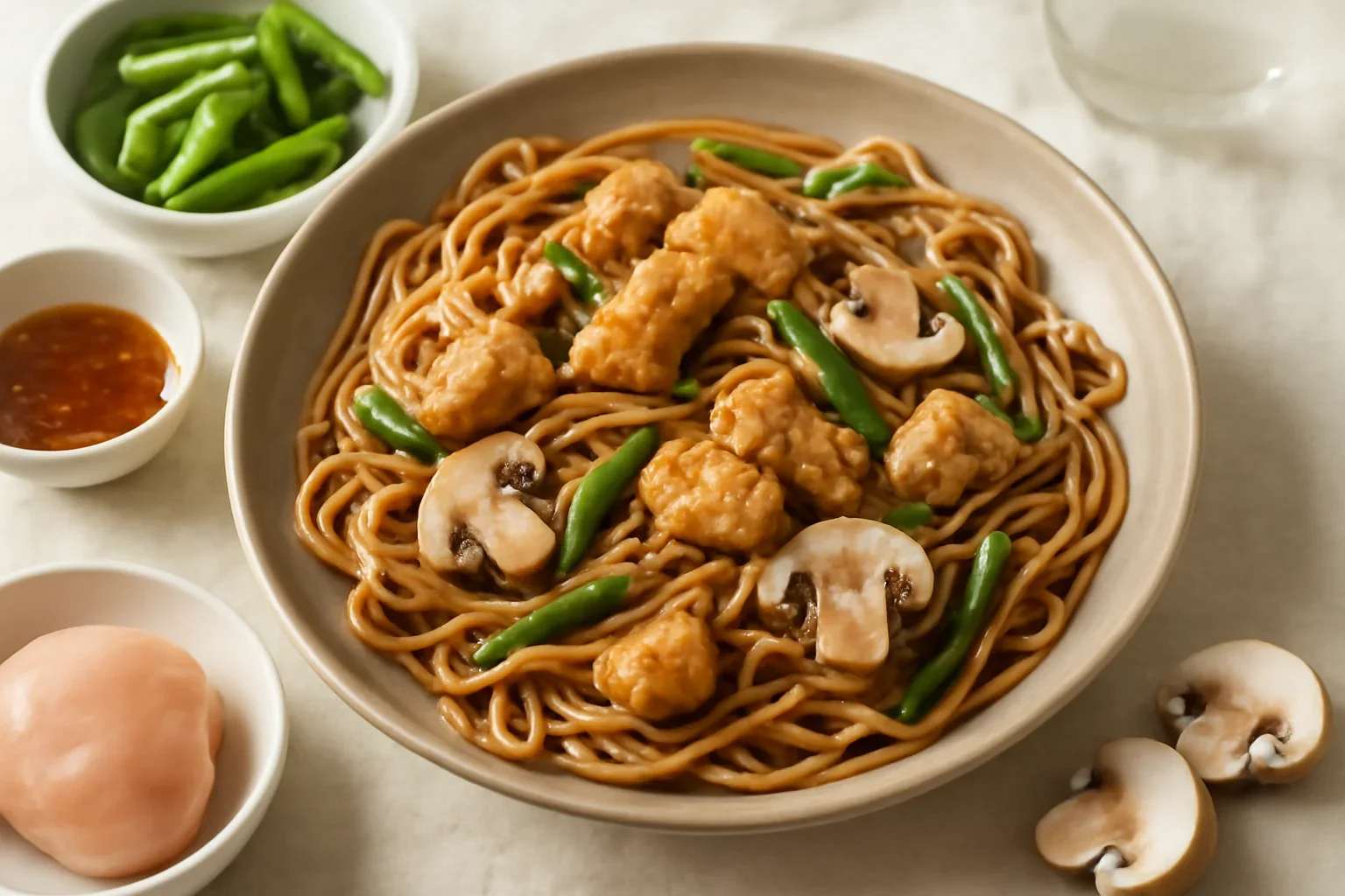 Chow mein cu pui