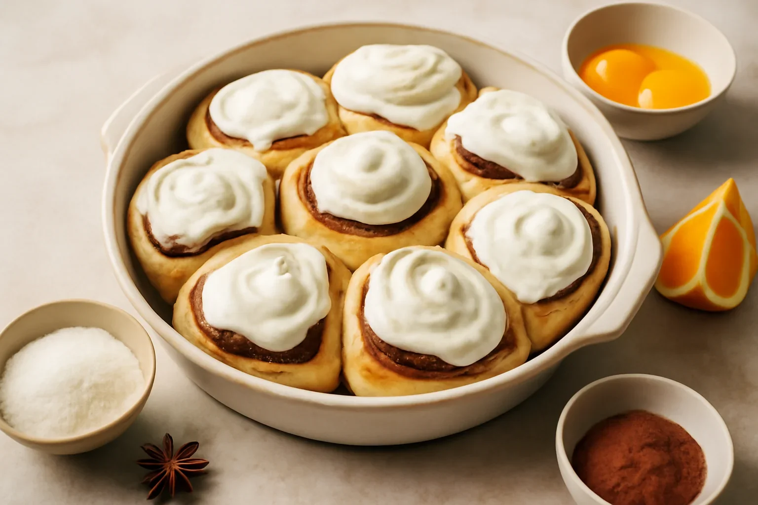 Rulouri cu scortisoara si crema de branza cinnamon rolls