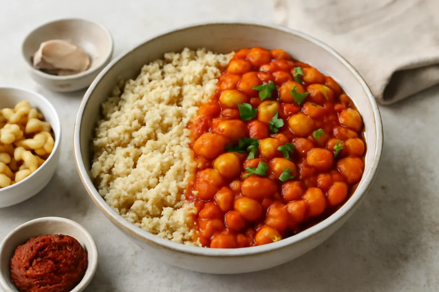Quinoa cu sos de năut