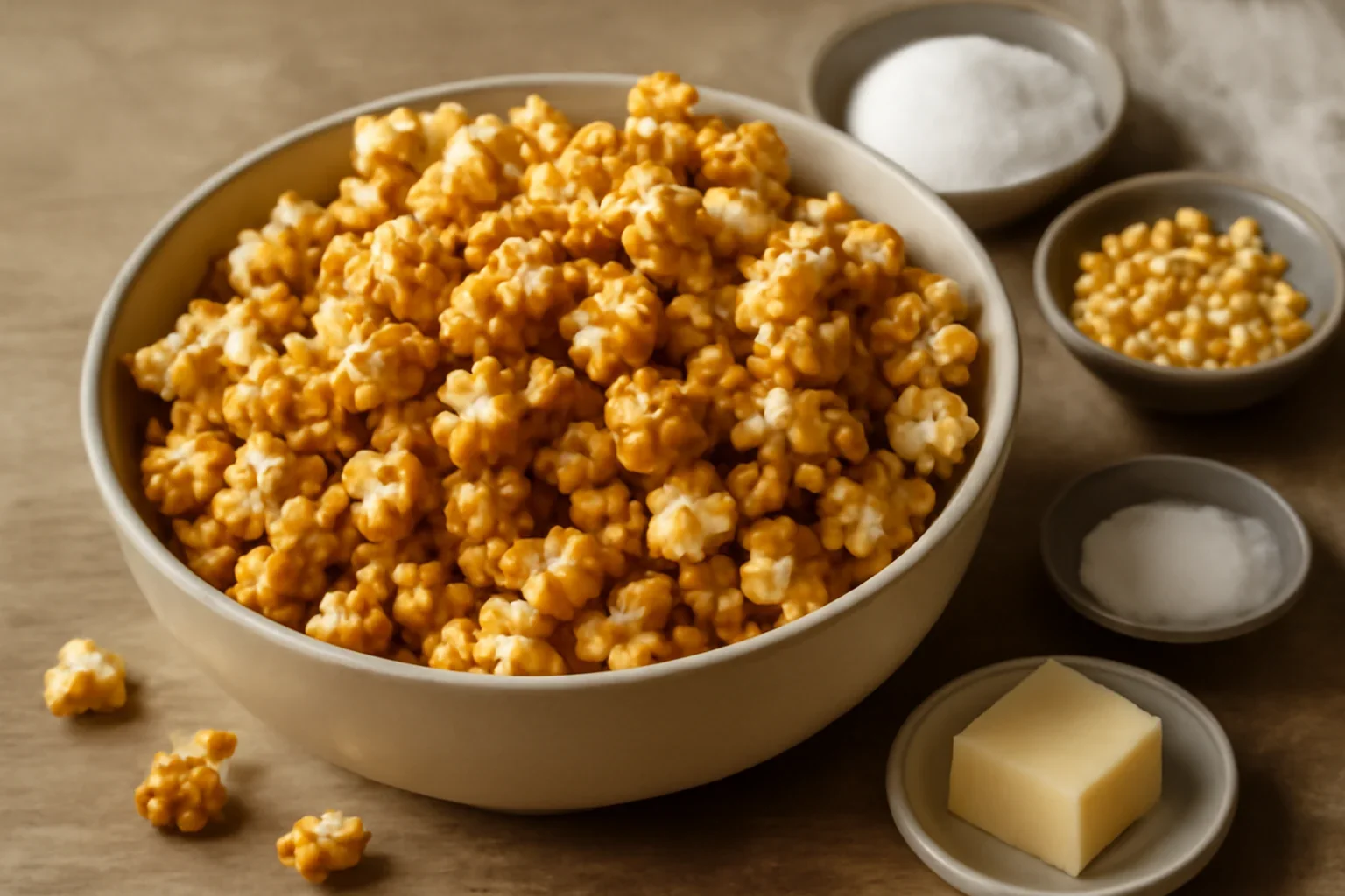 Popcorn cu caramel facut in casa