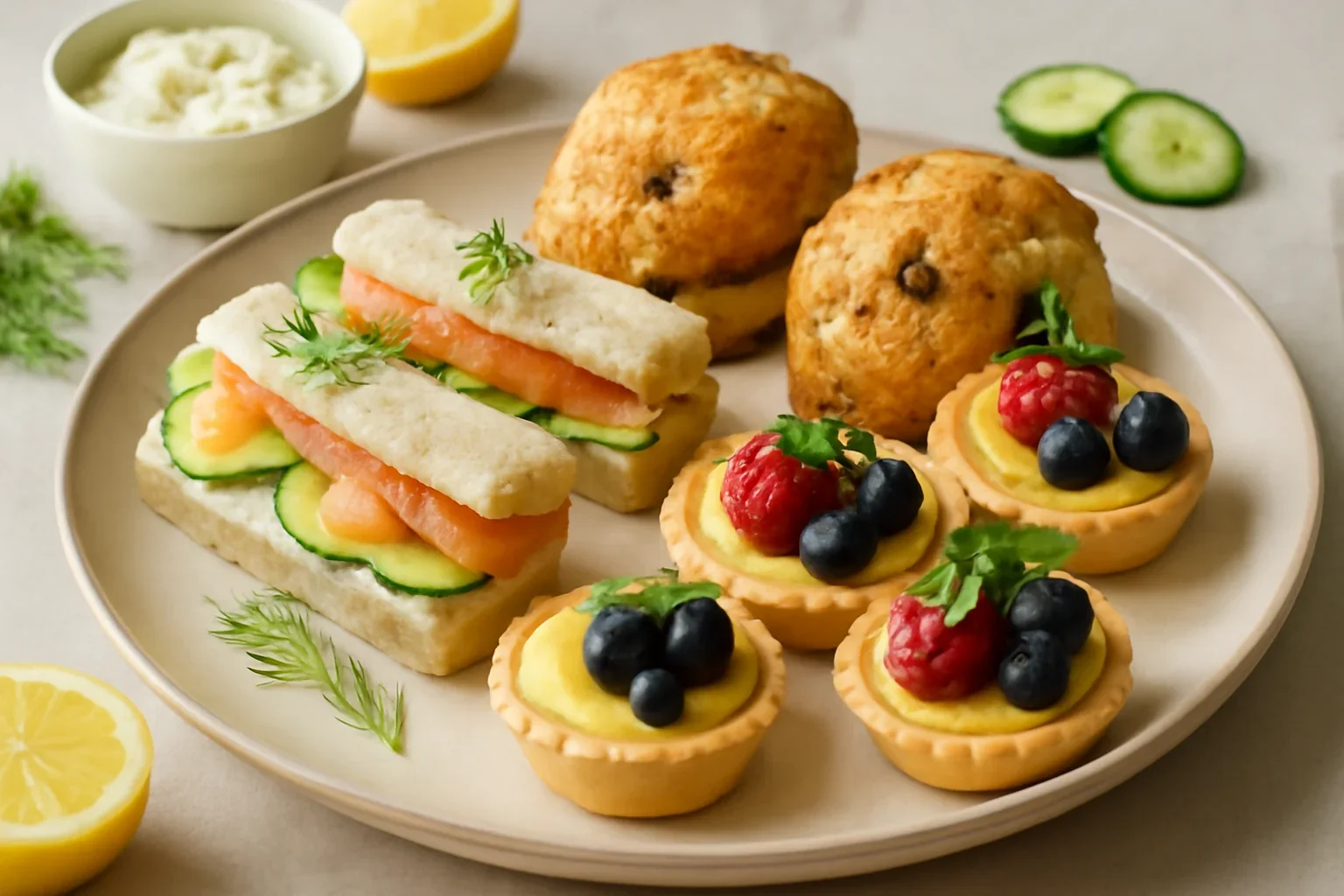 Ceaiul de după-amiază – sandwich, scones și tarte