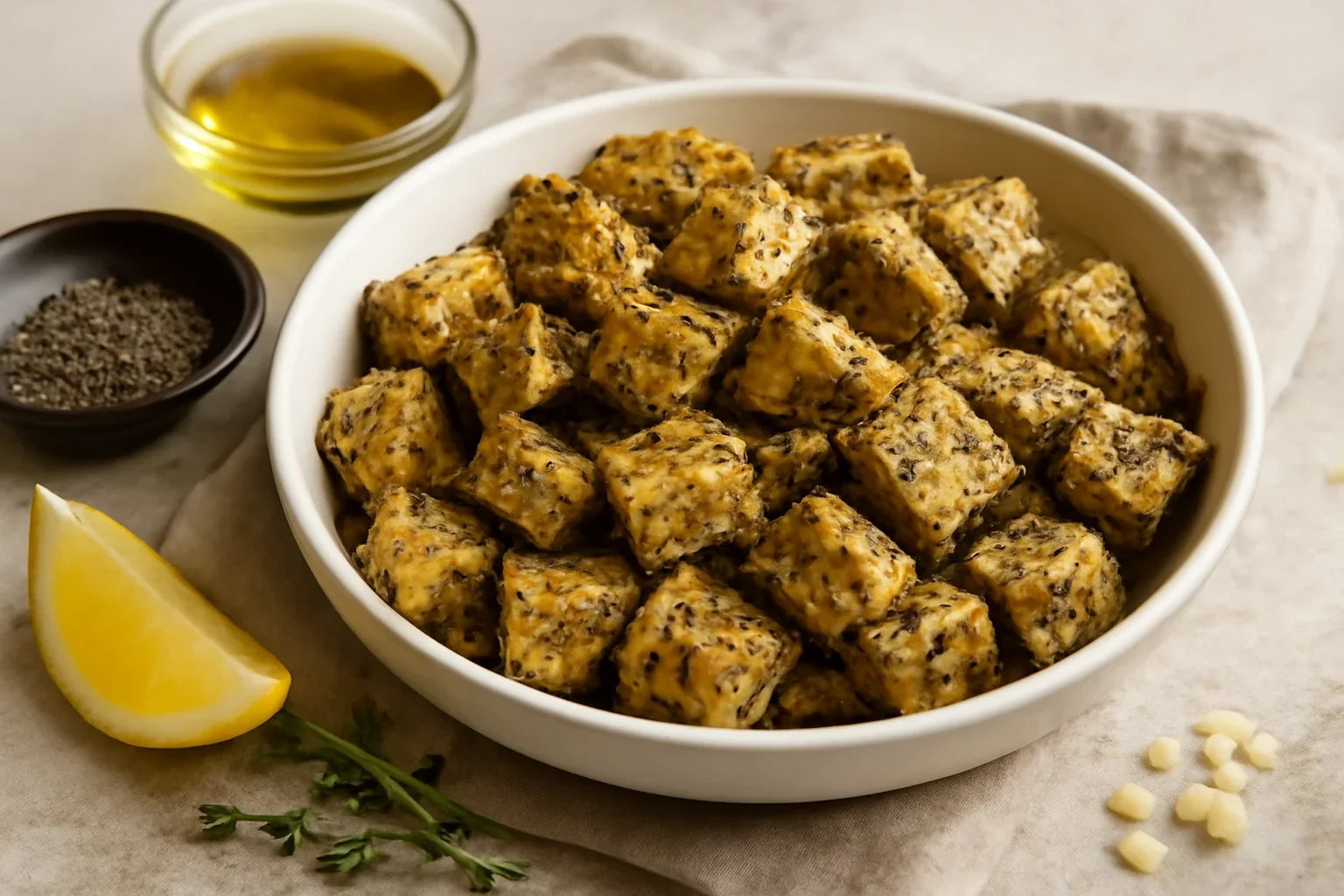Tofu în marinată italiană