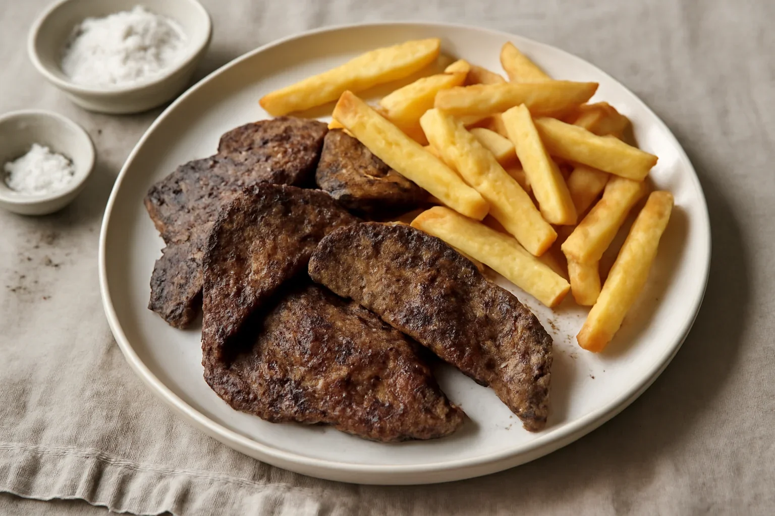 Ficat de porc sau vitel prajit la tigaie sau gratar