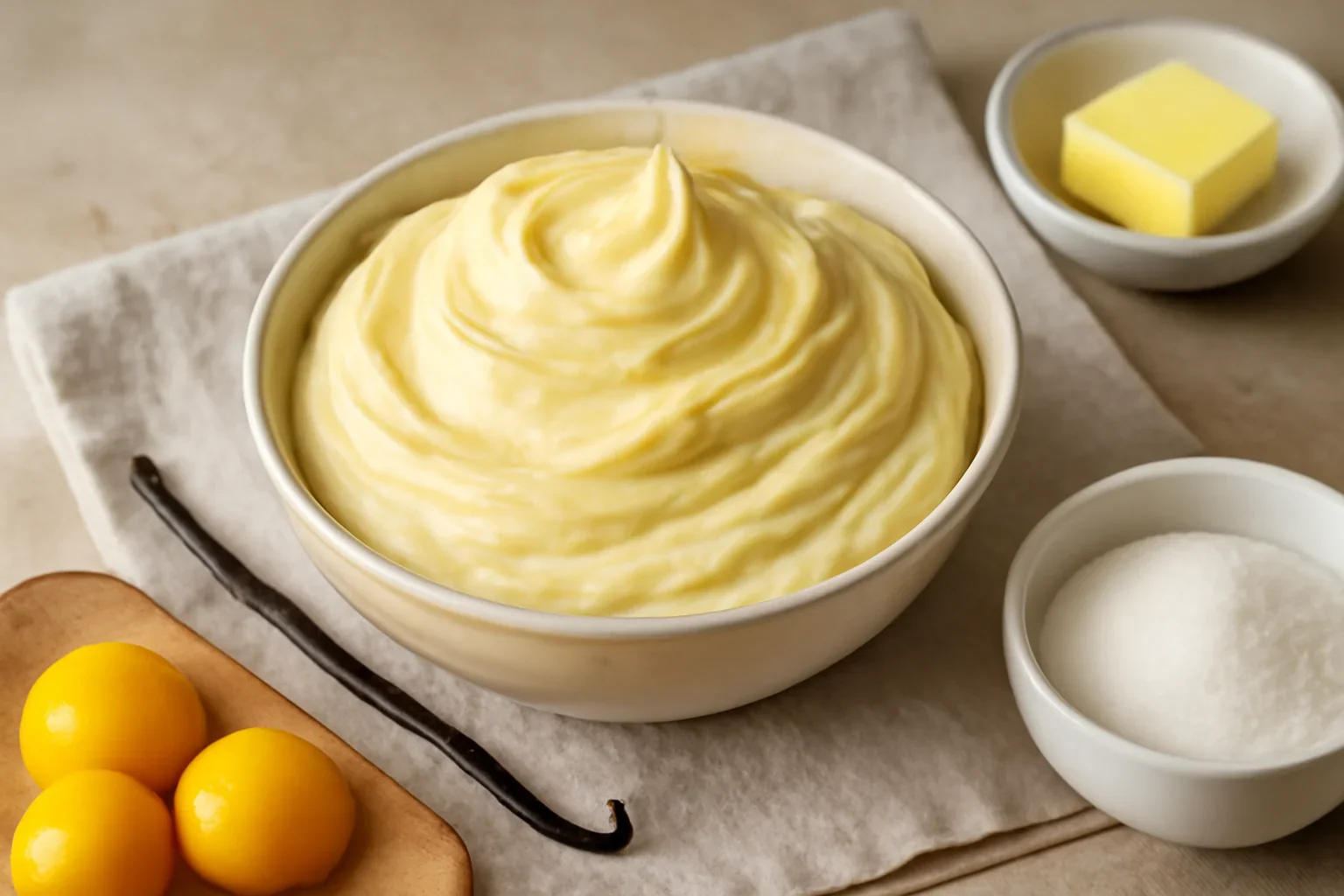Crema de vanilie cu unt – mousseline