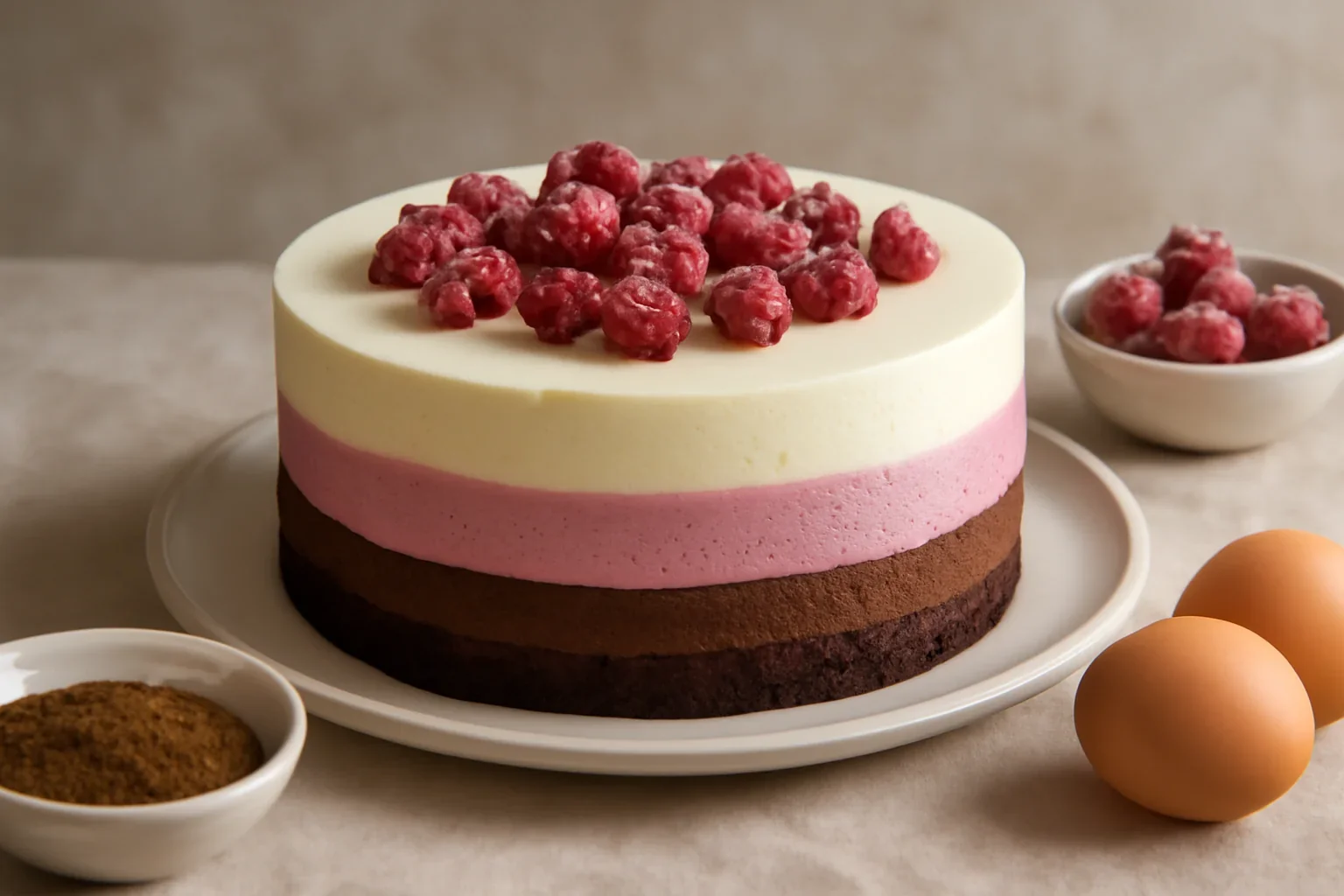 Tort cu 3 tipuri de mousse