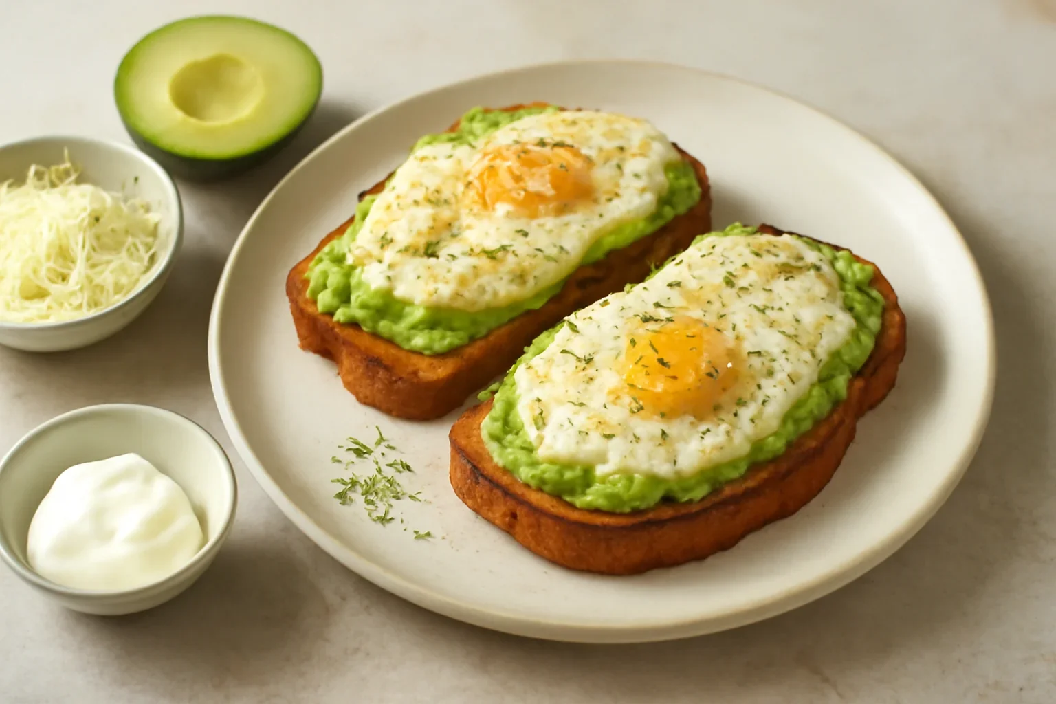 Sandvisuri cu oua si avocado