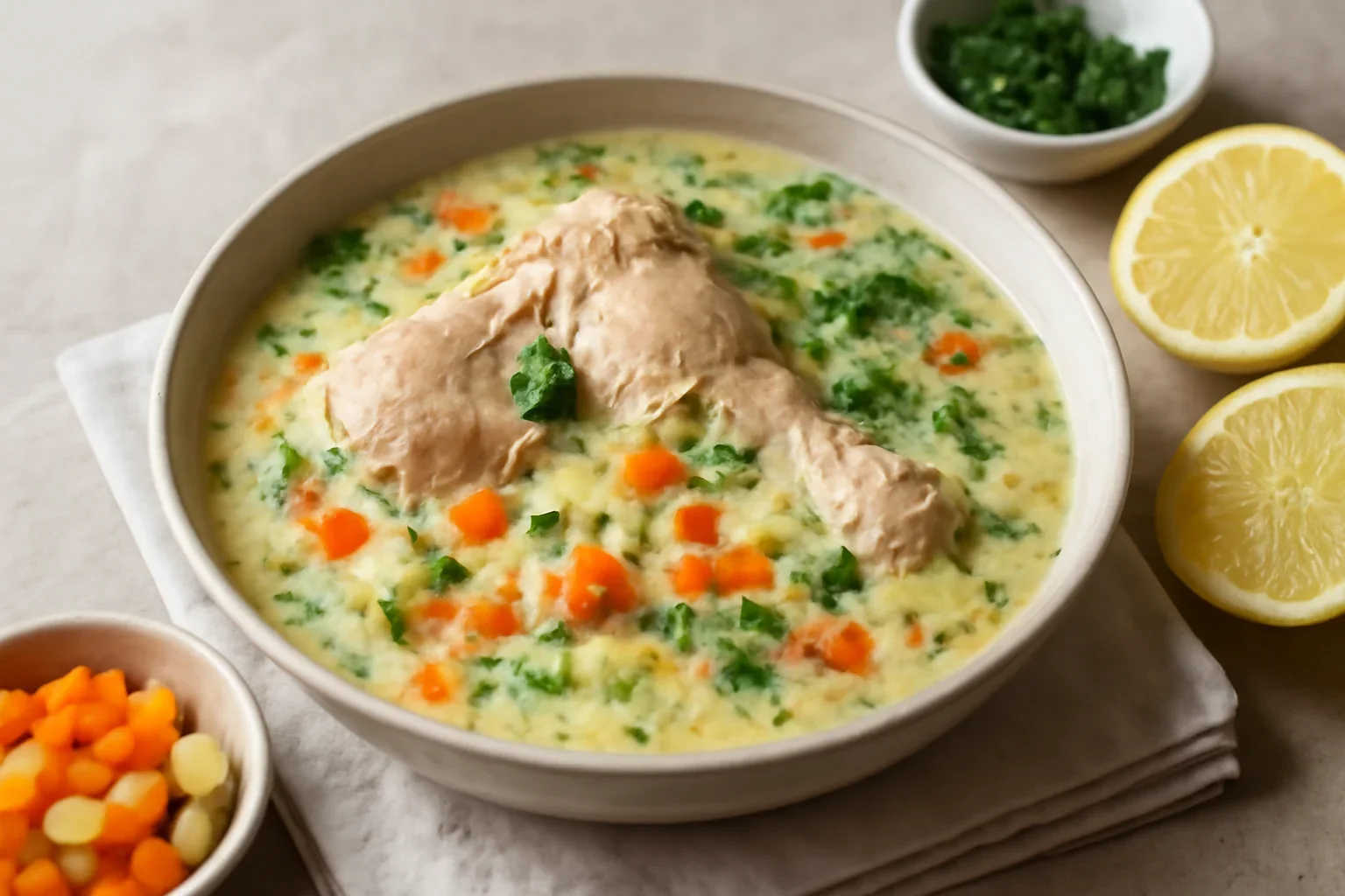 Ciorba de pui a la grec