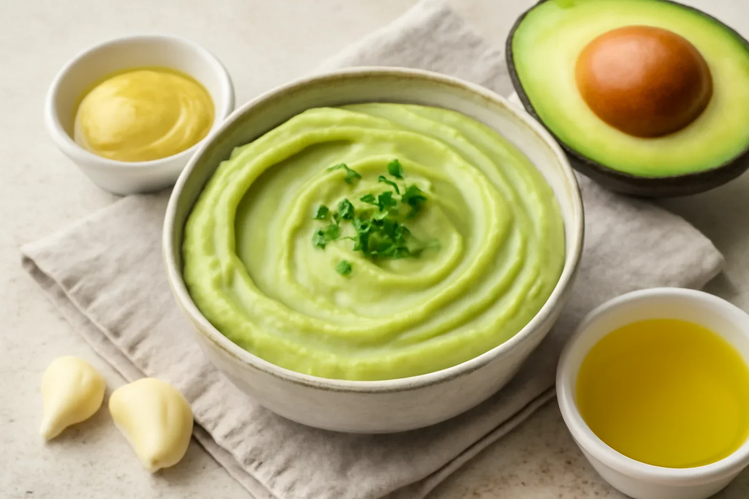 Maioneză de post din avocado rețeta de maioneză vegană naturală