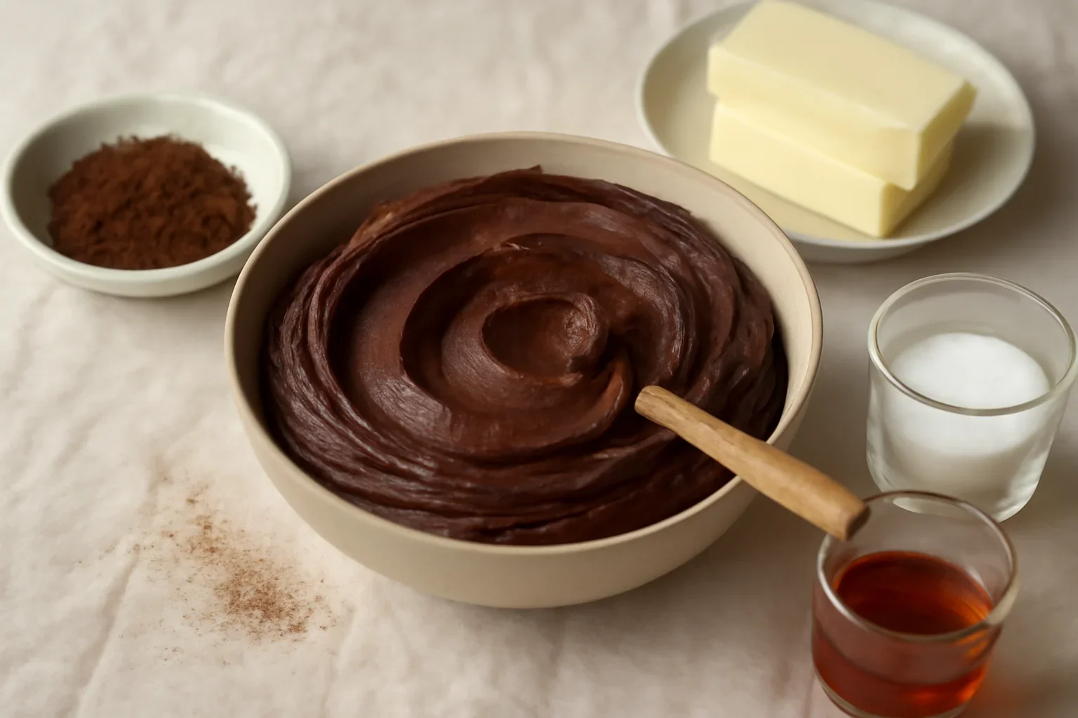 Cremă de cacao cu unt, lapte și rom