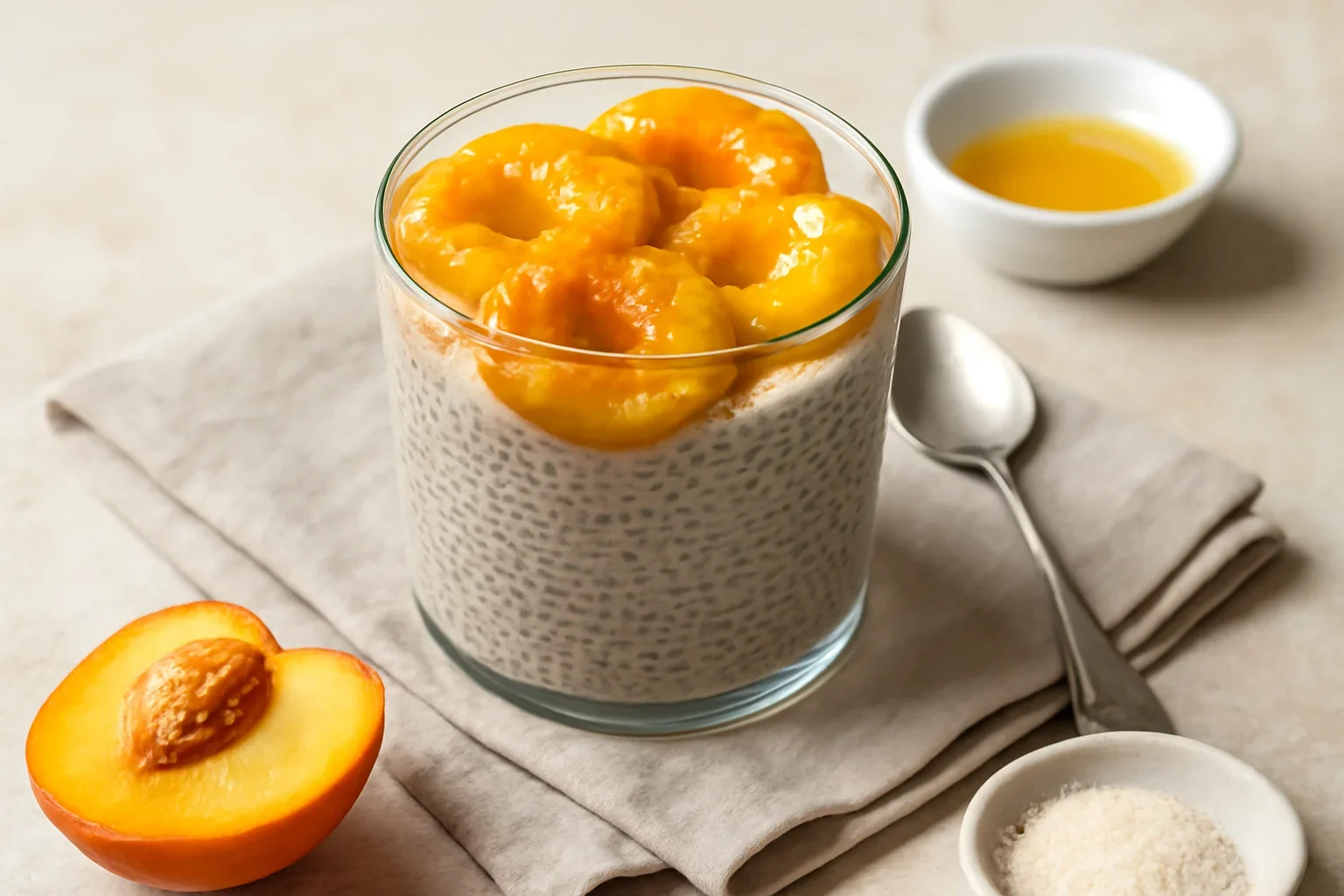Budincă de chia cu lapte de migdale – rețetă de desert vegan preparat la rece