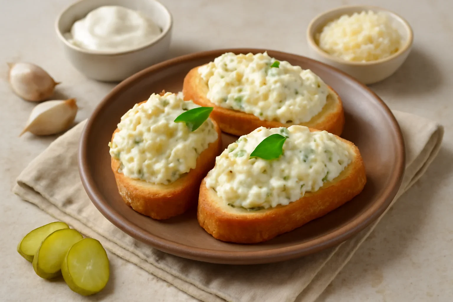 Crema de usturoi pentru bruschete