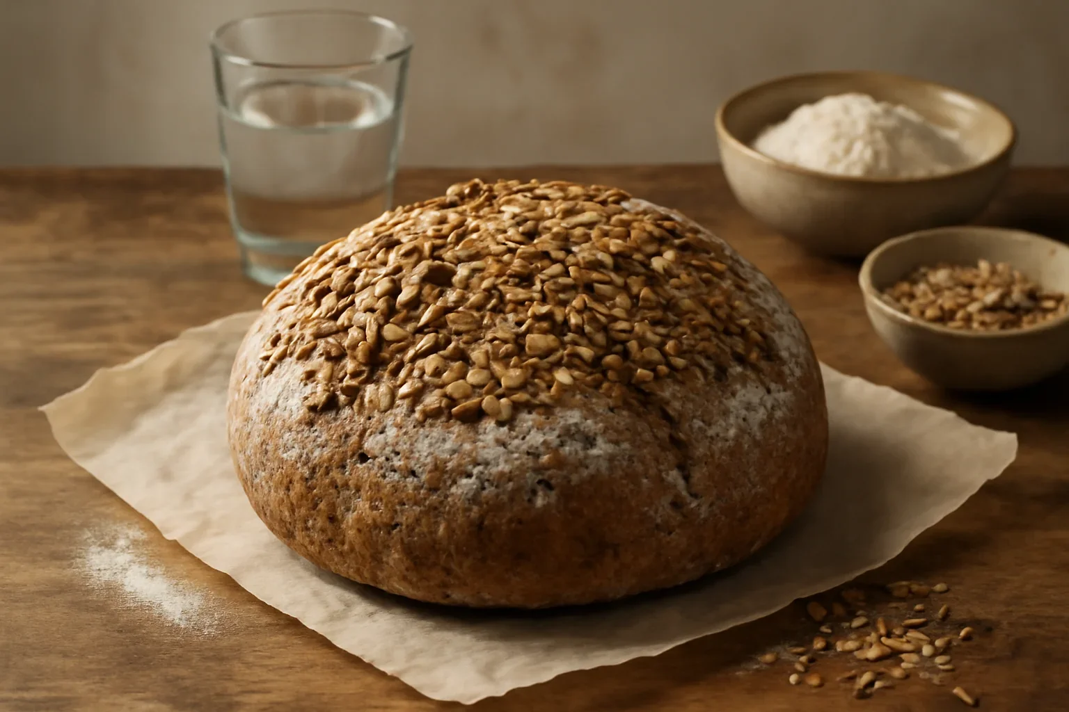 Paine de casa cu seminte si faina de secara