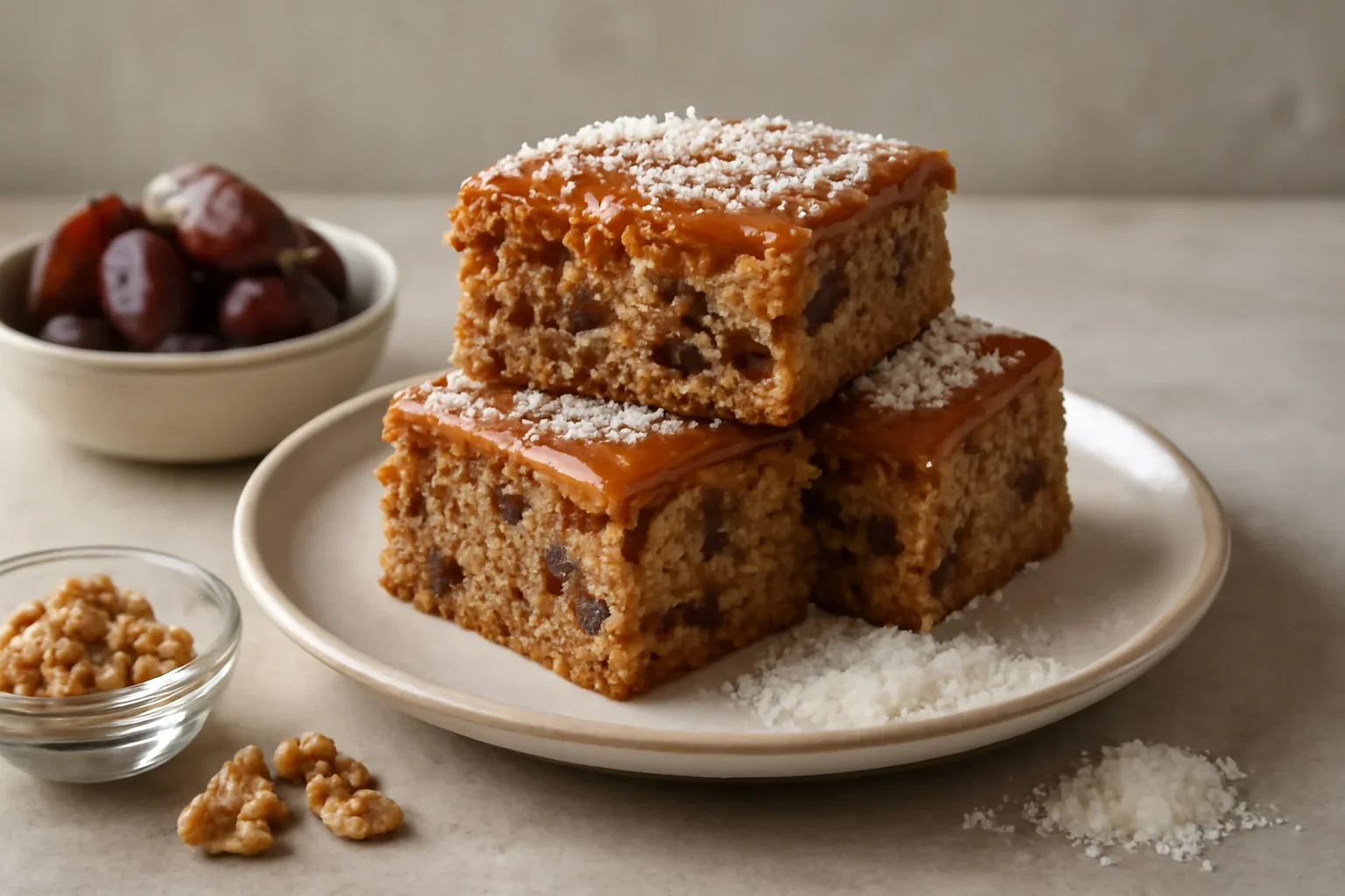 Prăjitura Regina Elisabeta cu nuci, curmale, caramel și cocos – rețeta de Queen Elizabeth cake