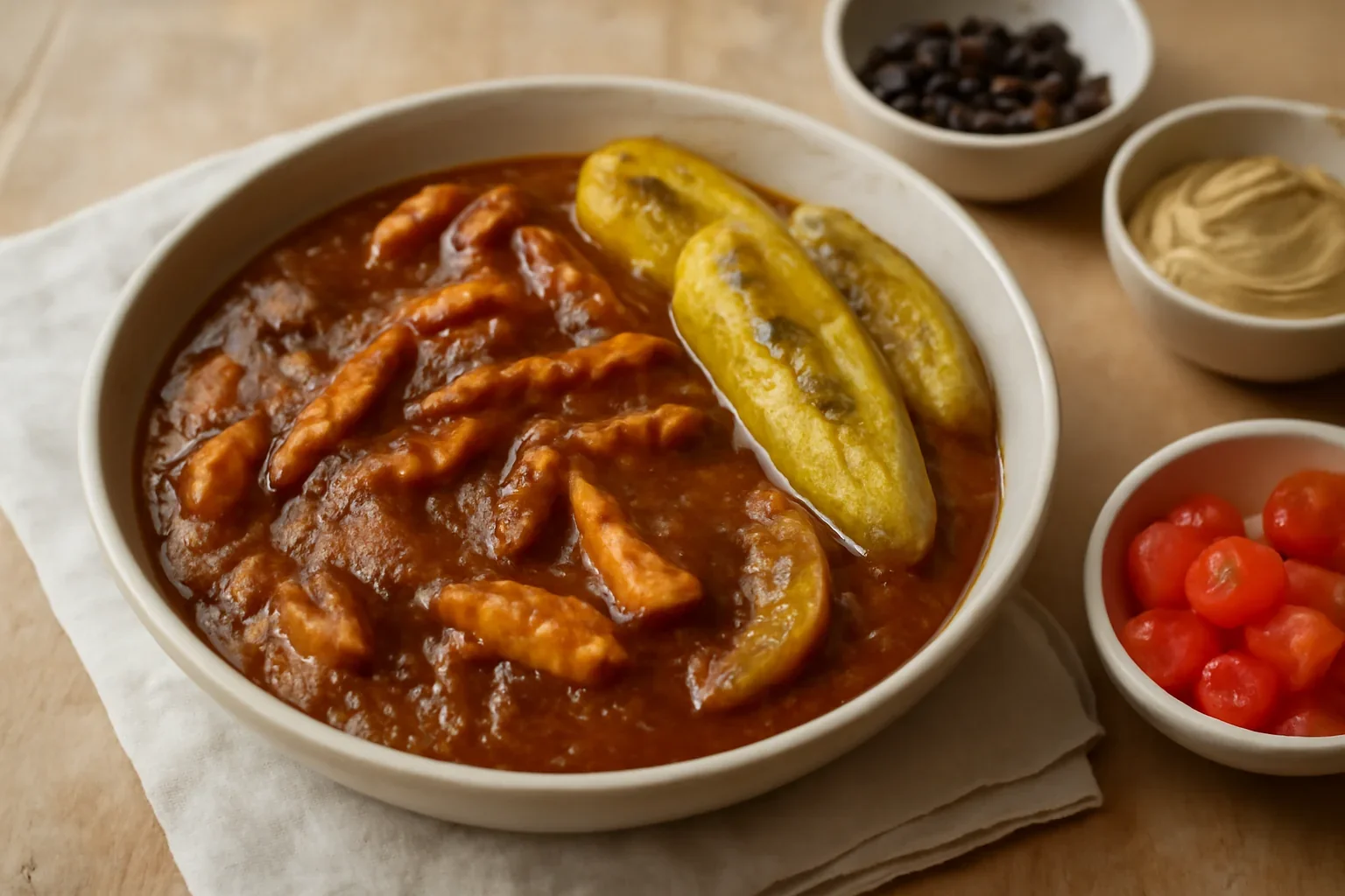 Pollo en mole poblano cu banane verzi, reteta mexicana