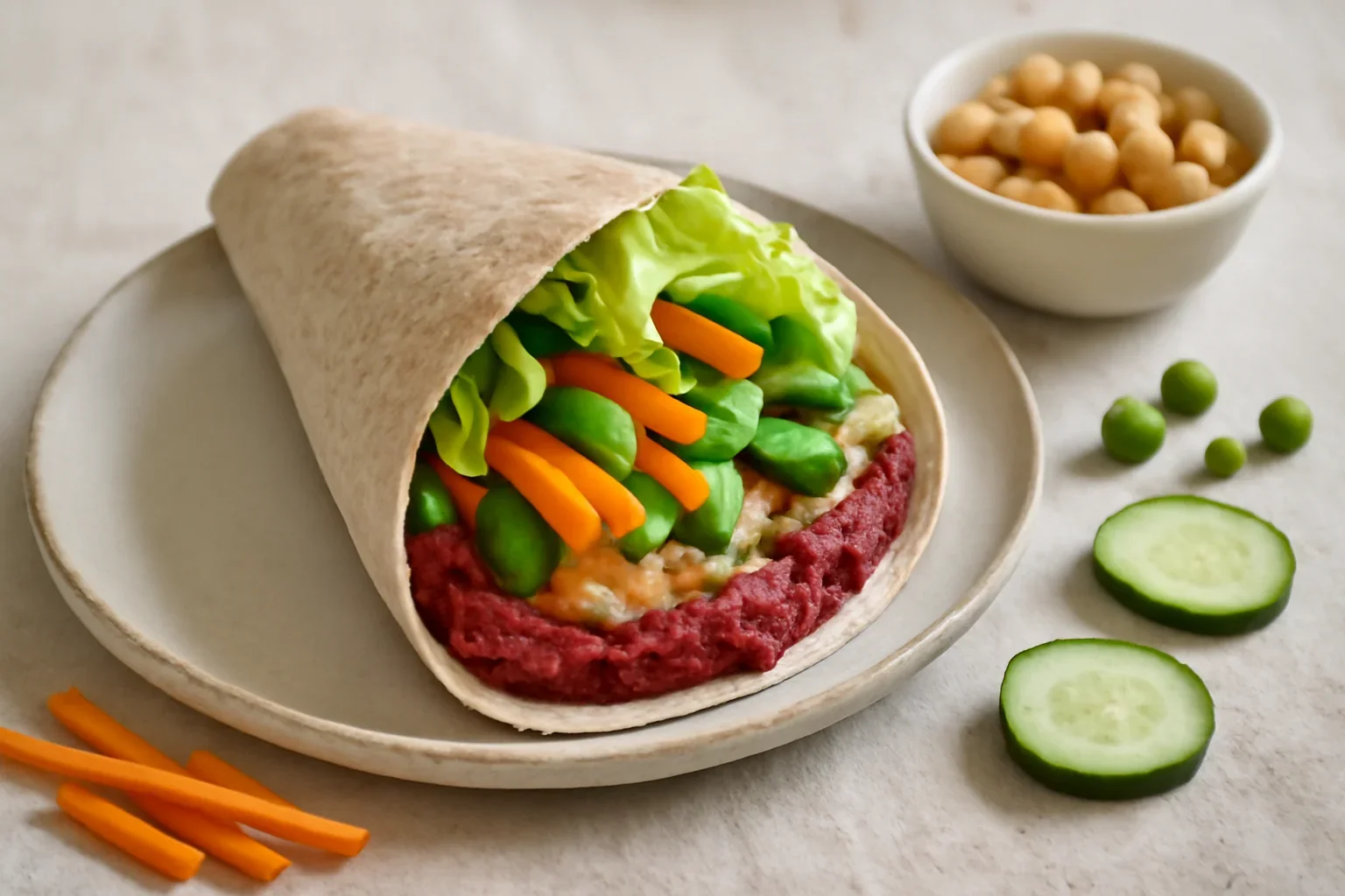 Wrap cu hummus