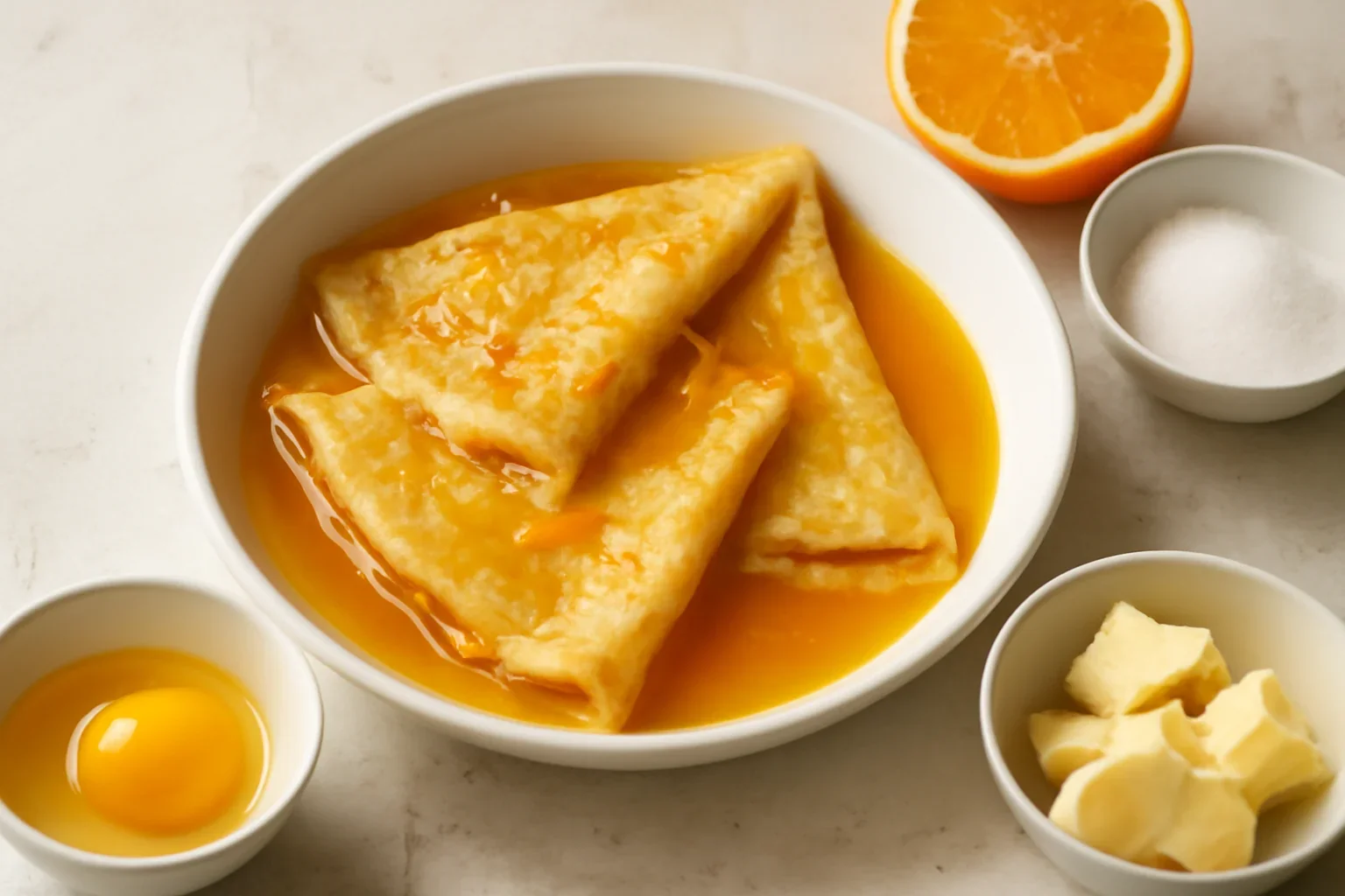 Clatite cu sos de portocale – crepes Suzette