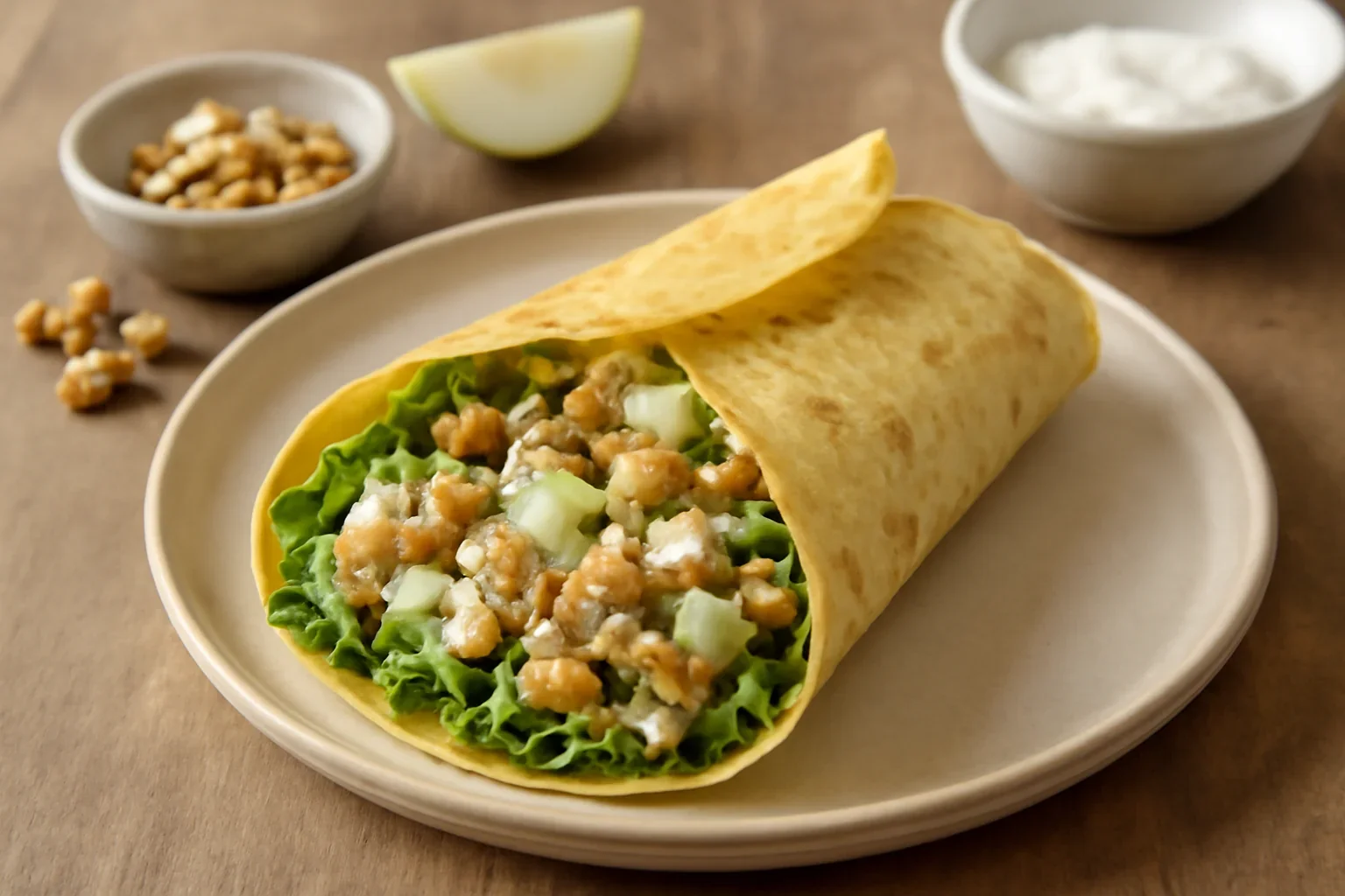 Tortilla cu salată waldorf