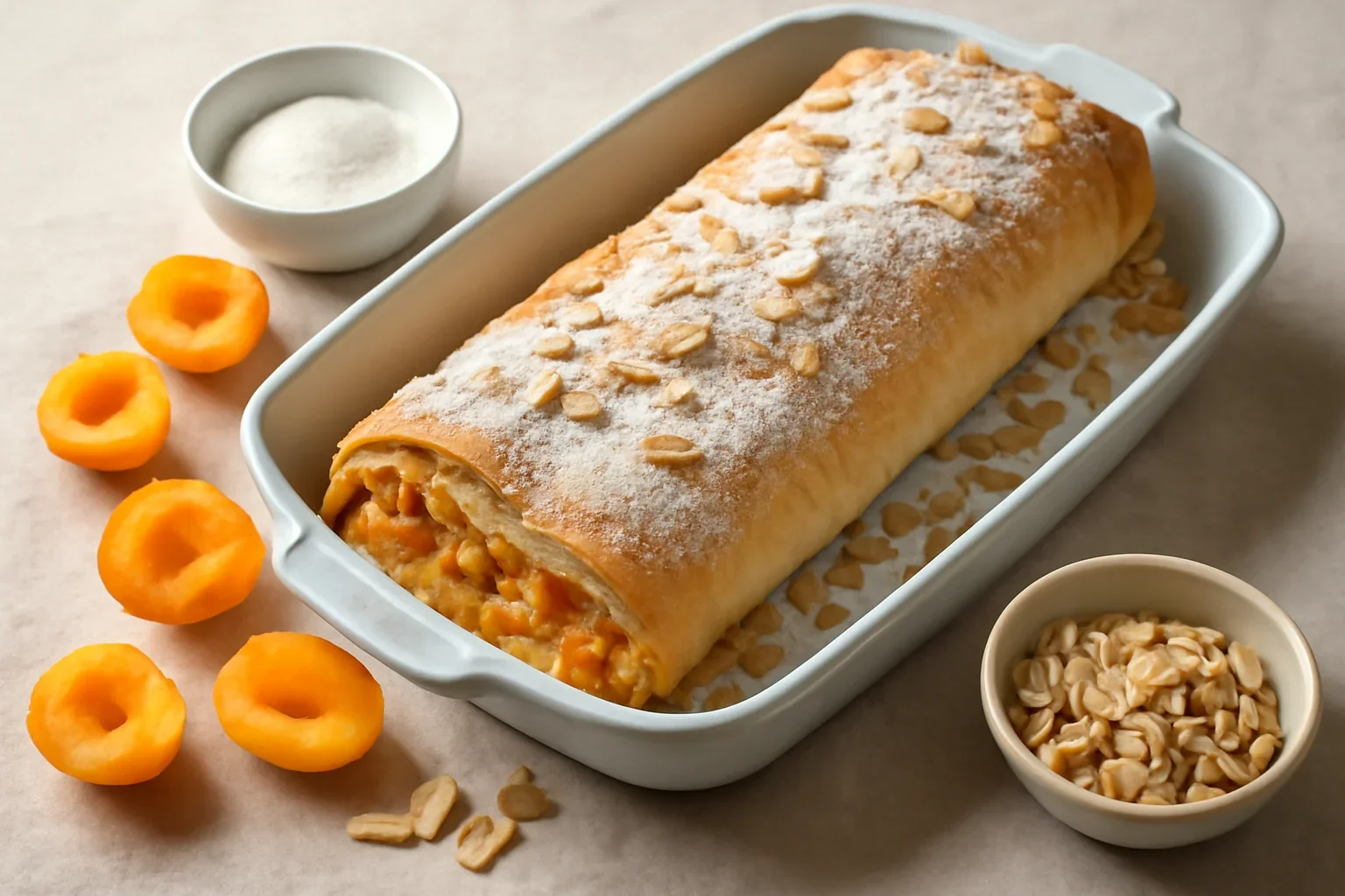 Strudel cu caise