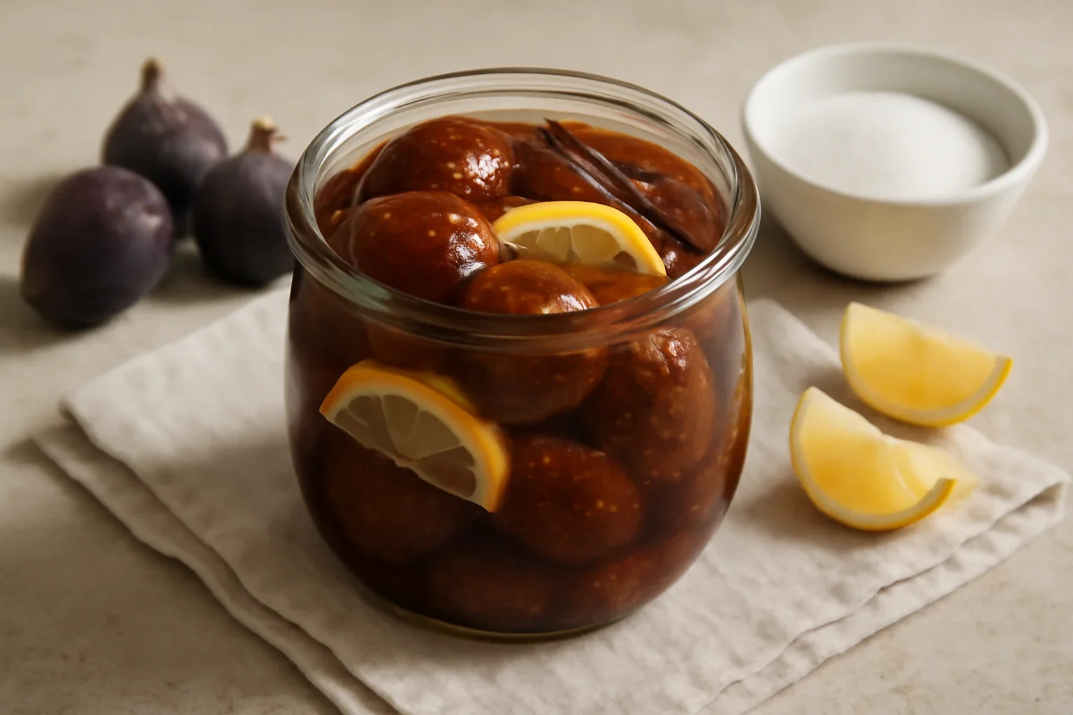 Dulceata de smochine cu lamaie si vanilie – rețeta de smochine intregi confiate