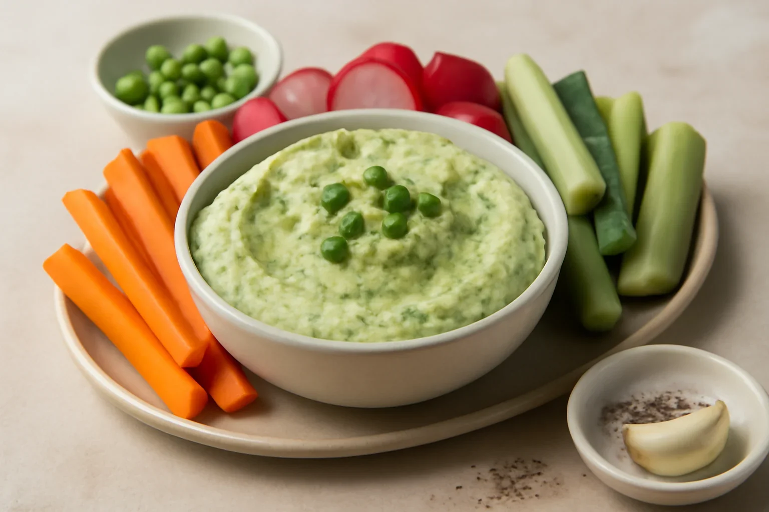 Dip de mazăre cu legume