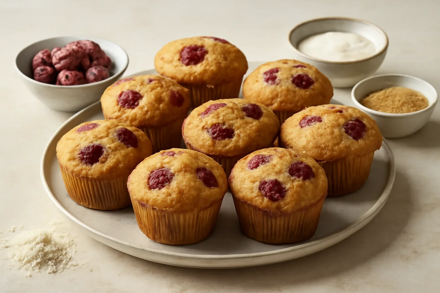 Muffins cu zmeură