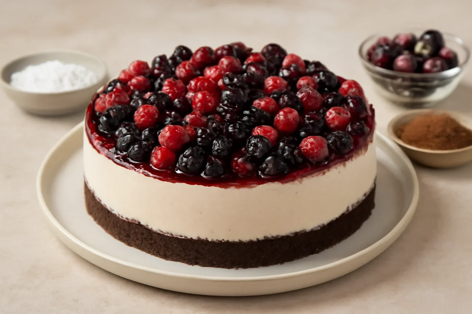 Cheesecake cu fructe de padure