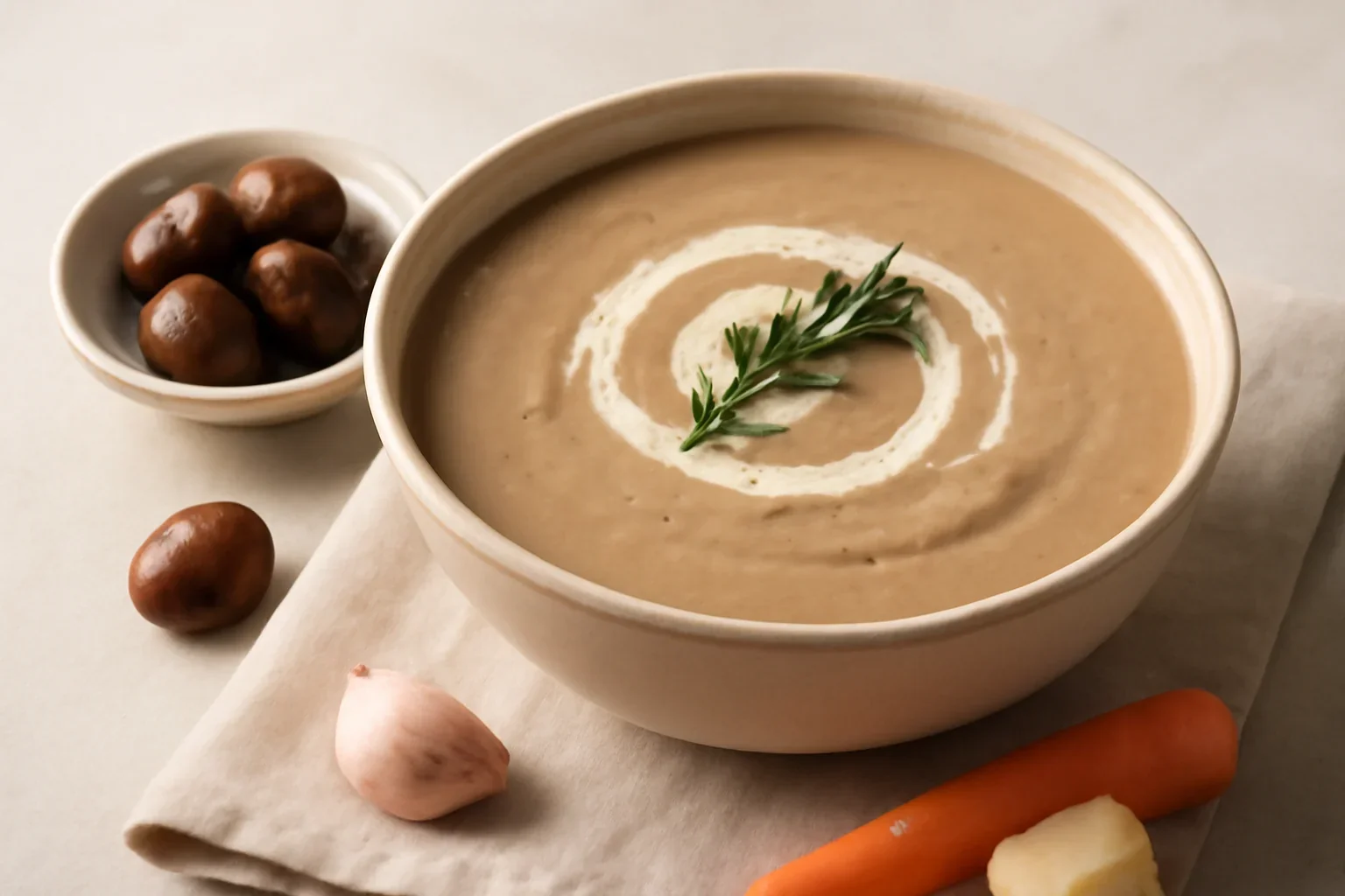 Supa crema de castane