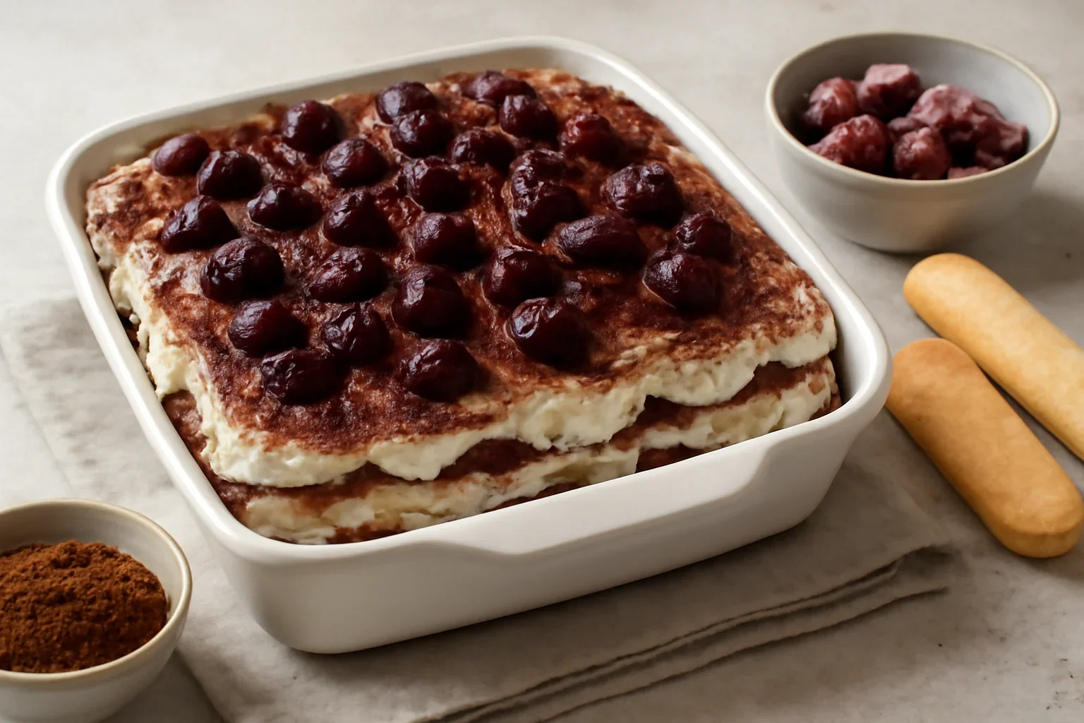 Tiramisu cu visine
