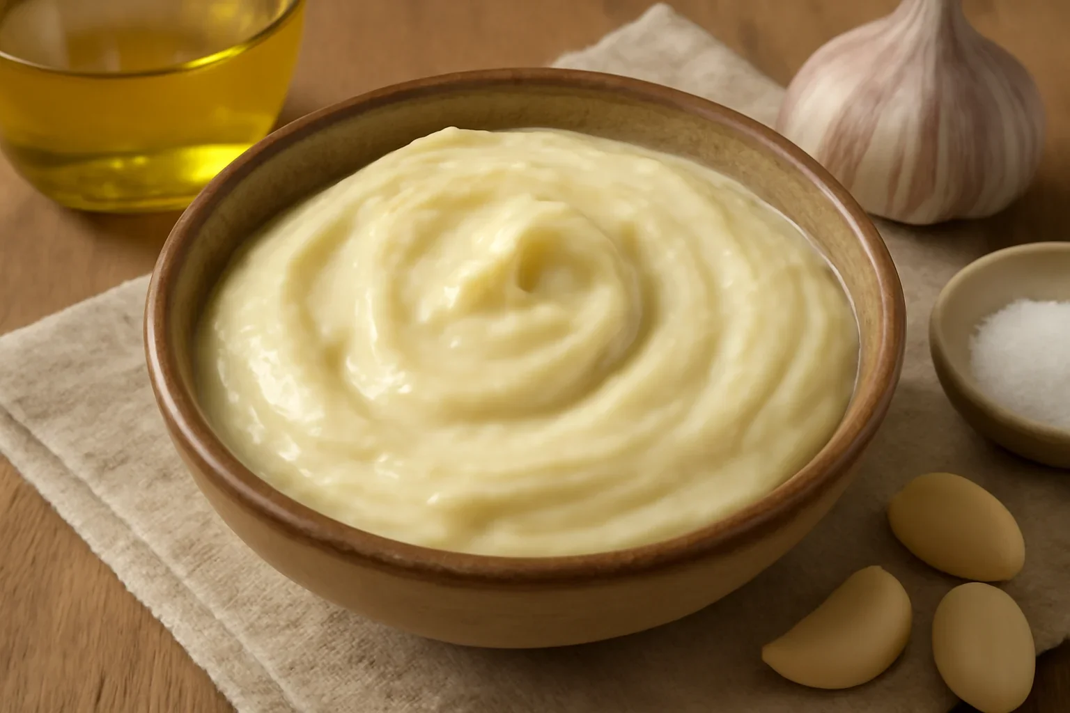 Sarmuzac sau sos maioneza de usturoi reteta dobrogeana