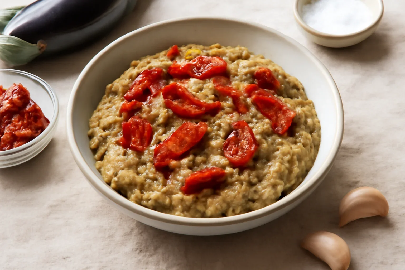 Salata de vinete cu rosii coapte