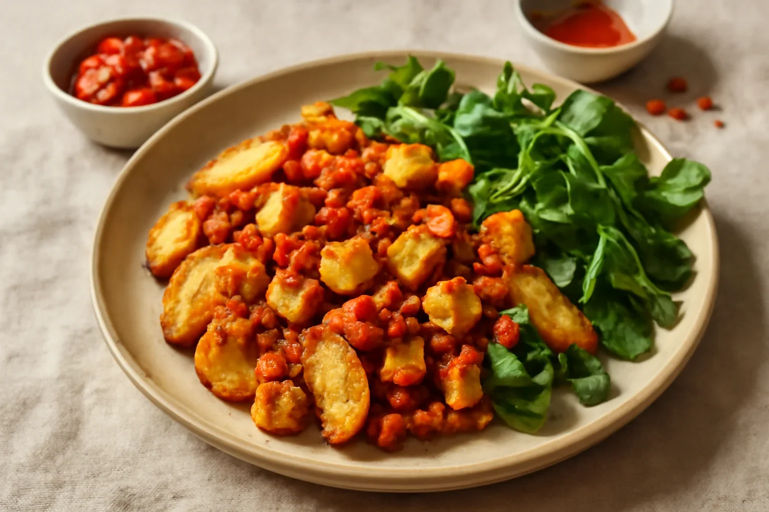 Hash cu tofu și roșii