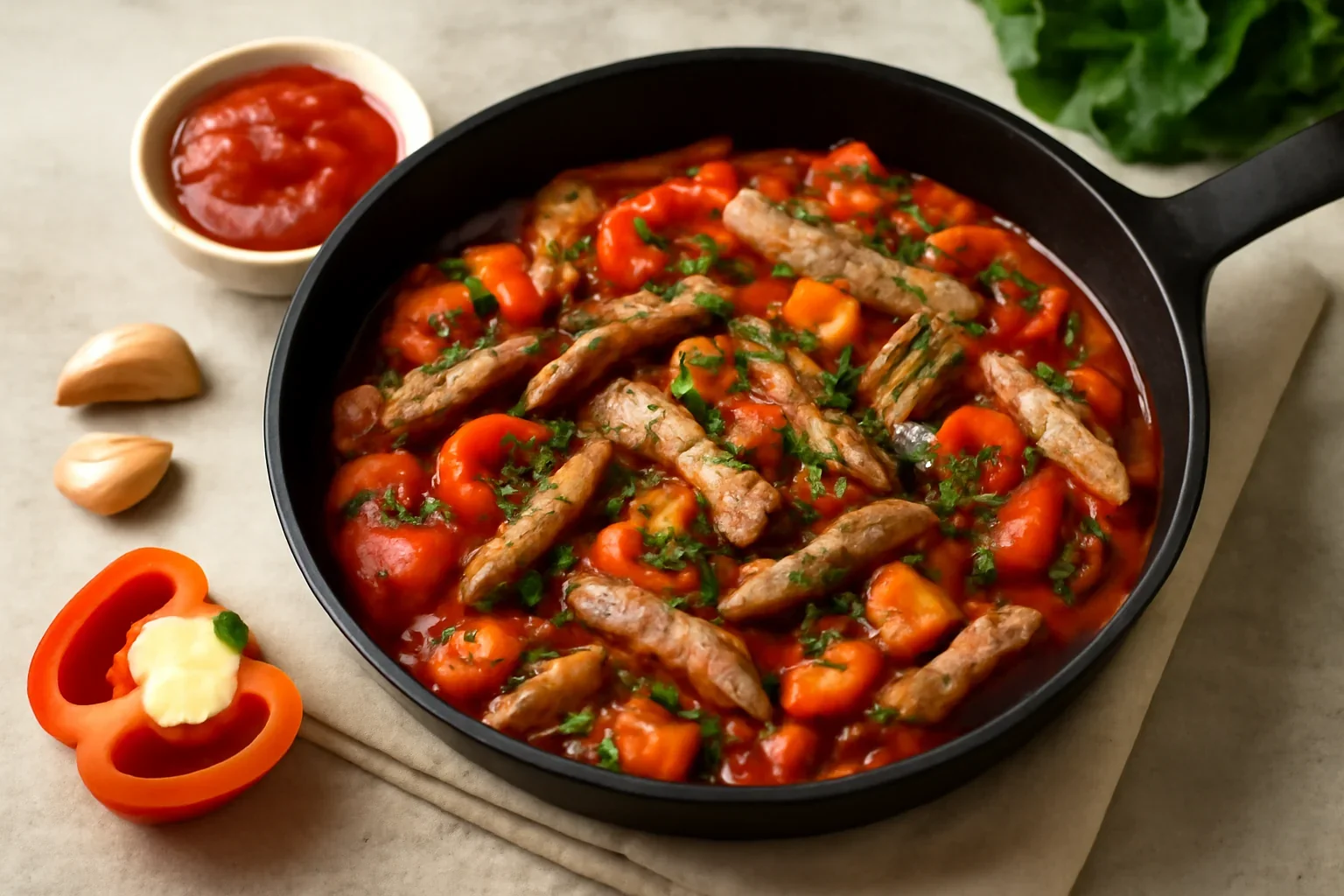 Legume cu friptura rece, la tigaie