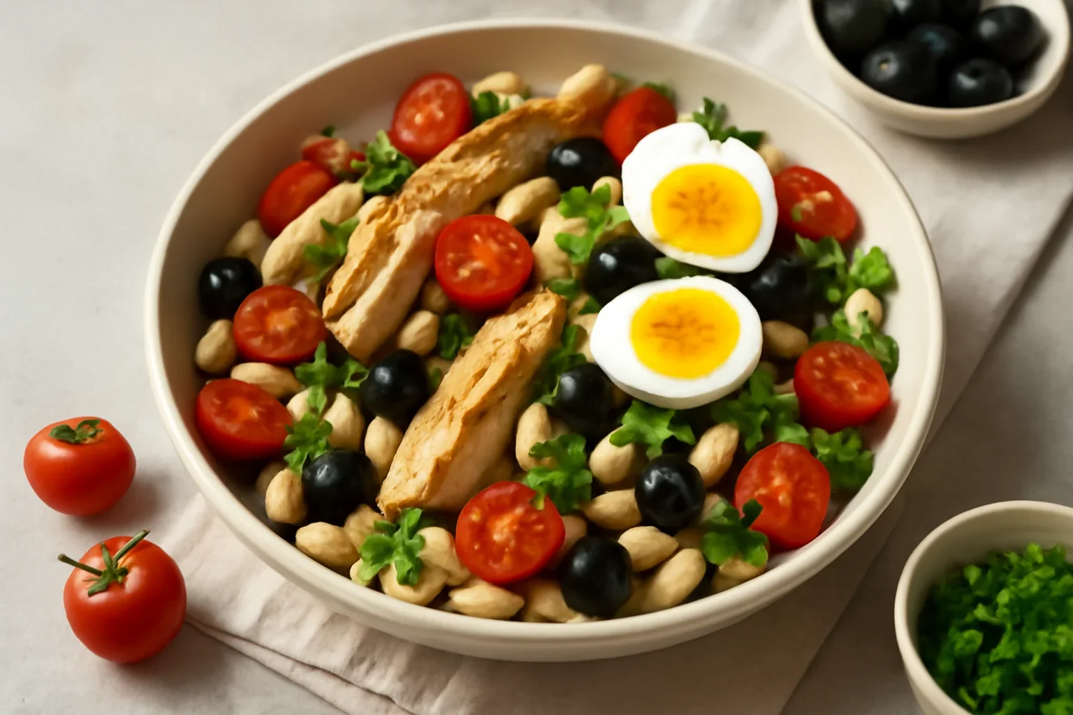 Salata de fasole cu pui