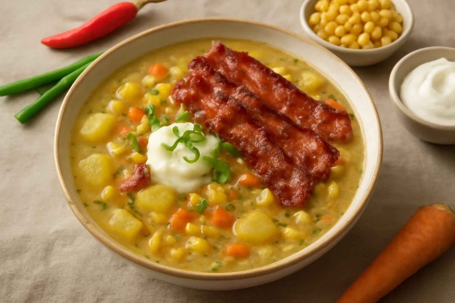 Supa de legume cu porumb