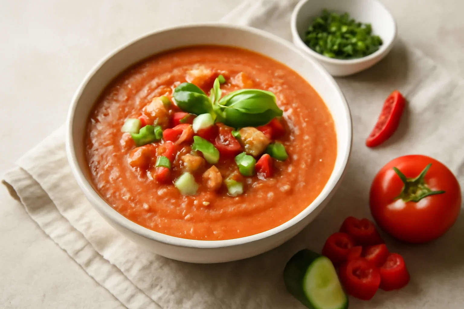 Gazpacho rețetă de supă rece, ideală în vremuri fierbinți